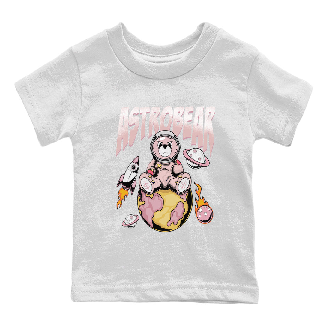 Air Jordan 1 Washed Pink Sneaker Match Tees Astrobear Streetwear Sneaker Shirt Air Jordan 1 High OG WMNS Washed Pink Sneaker Release Tees Kids Shirts White 2