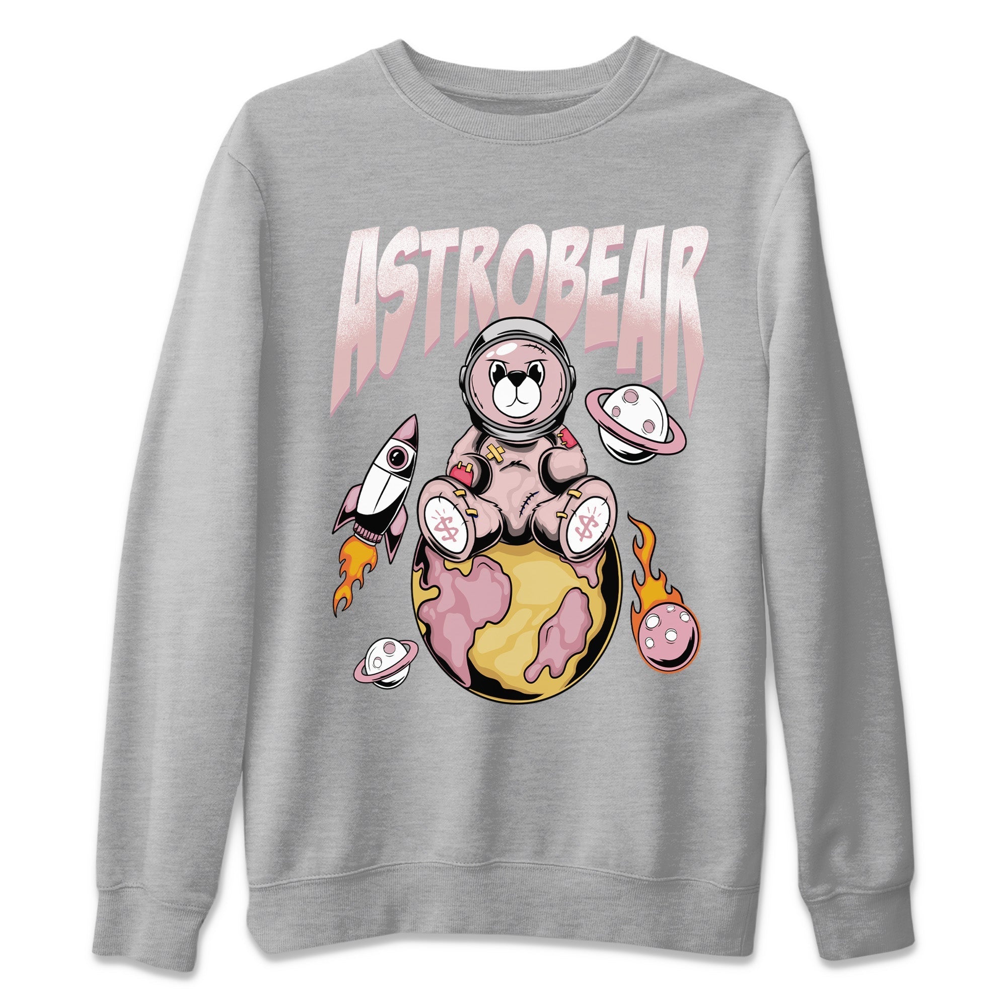 Air Jordan 1 Washed Pink Sneaker Match Tees Astrobear Streetwear Sneaker Shirt Air Jordan 1 High OG WMNS Washed Pink Sneaker Release Tees Unisex Shirts Heather Grey 2