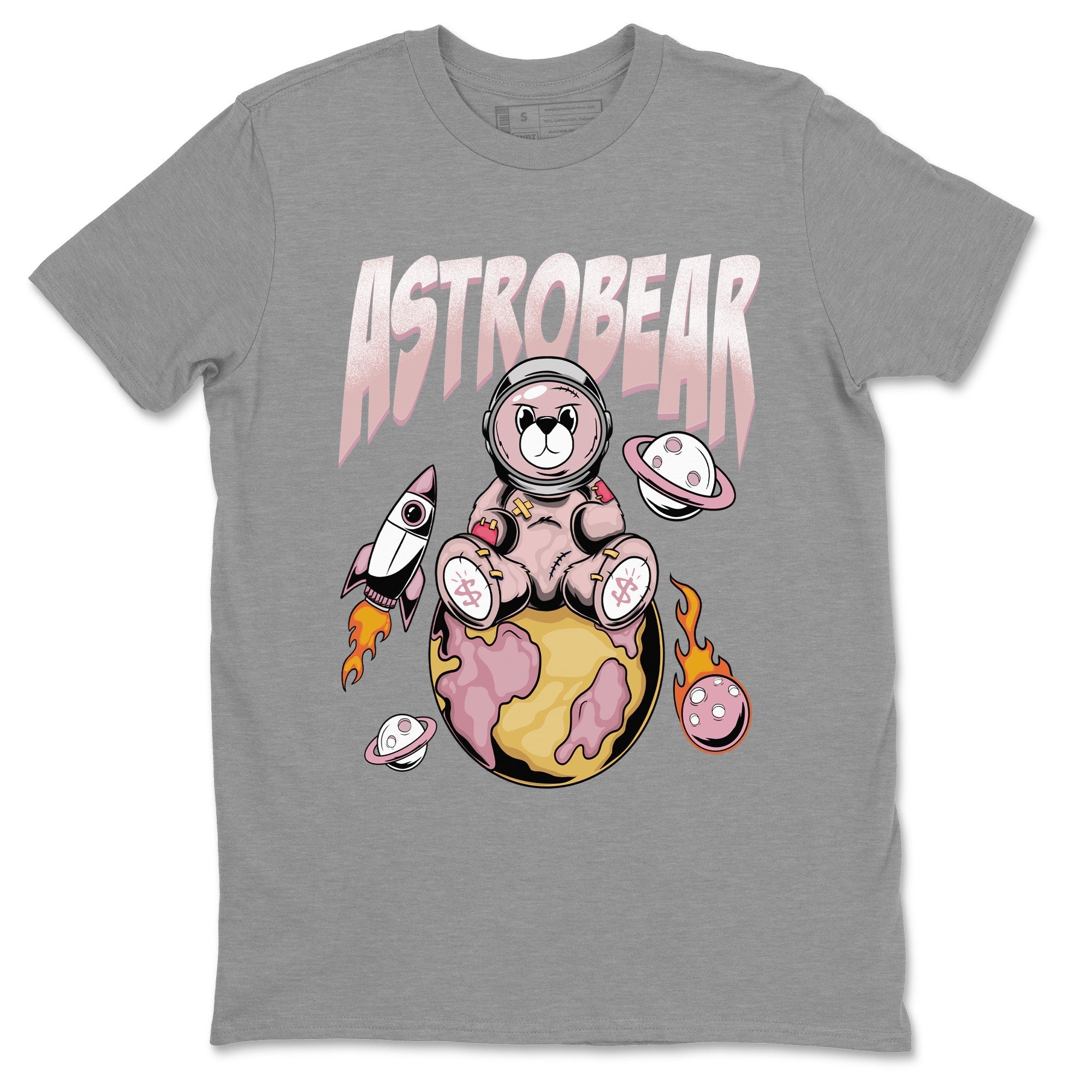 Air Jordan 1 Washed Pink Sneaker Match Tees Astrobear Streetwear Sneaker Shirt Air Jordan 1 High OG WMNS Washed Pink Sneaker Release Tees Unisex Shirts Heather Grey 2