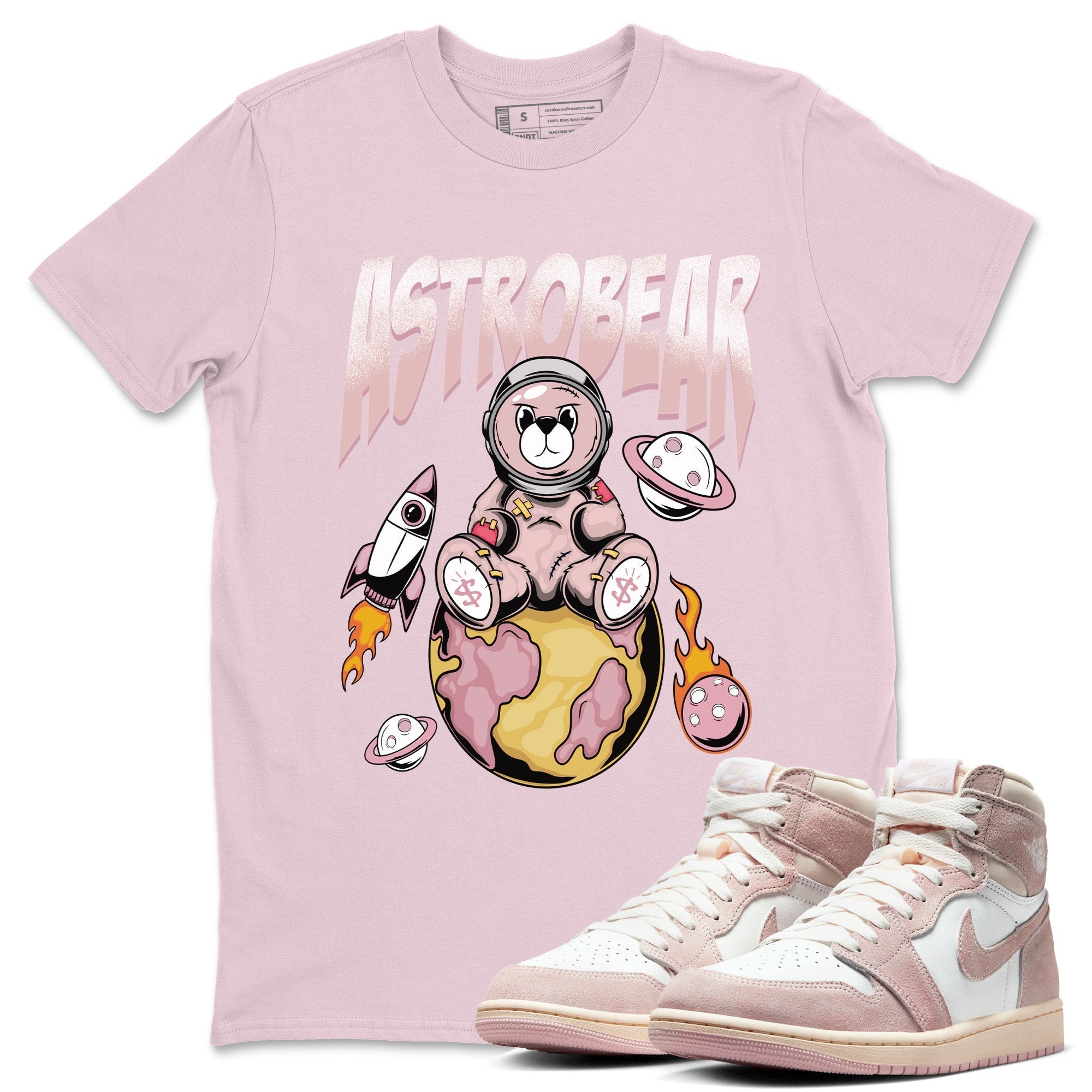 Air Jordan 1 Washed Pink Sneaker Match Tees Astrobear Streetwear Sneaker Shirt Air Jordan 1 High OG WMNS Washed Pink Sneaker Release Tees Unisex Shirts Pink 1