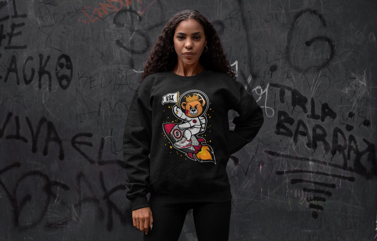 Jordan 3 Cardinal Sneaker Matching T-Shirt Astronaut Bear Sneaker Tees Jordan 3 Cardinal Sneaker Release Tees Crew Neck Tees