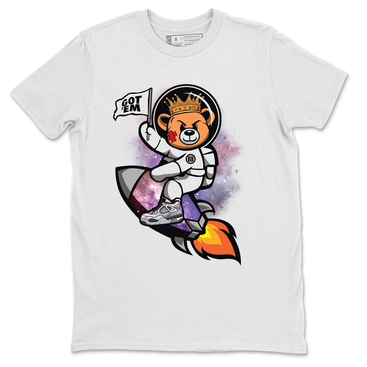 Jordan 4 Zen Master Sneaker Matching T-Shirt Astronaut Bear Sneaker Tees Jordan 4 Zen Master Sneaker Release Tees Crew Neck Tees