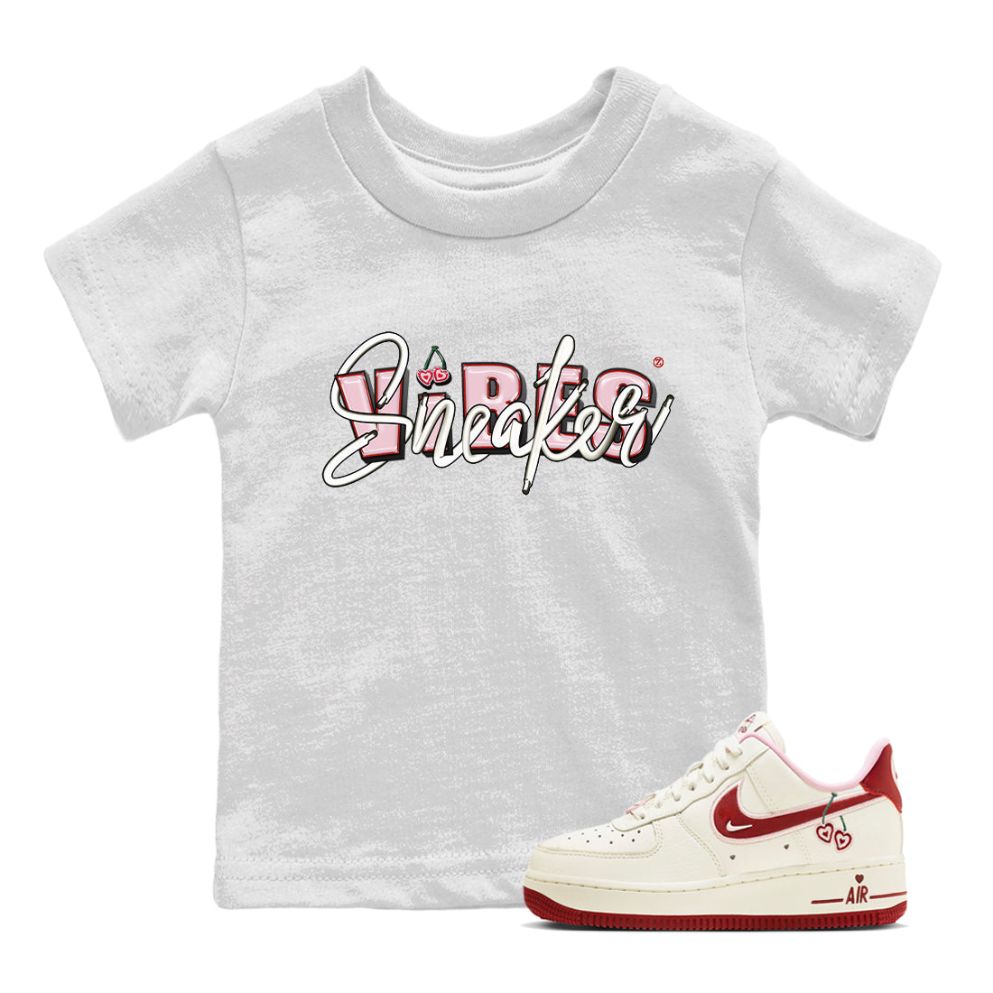 Air Force 1 Valentines Day Sneaker Match Tees Sneaker Vibes Sneaker Tees Air Force 1 Valentines Day Jordan to match sneaker T-Shirt Kids Shirts