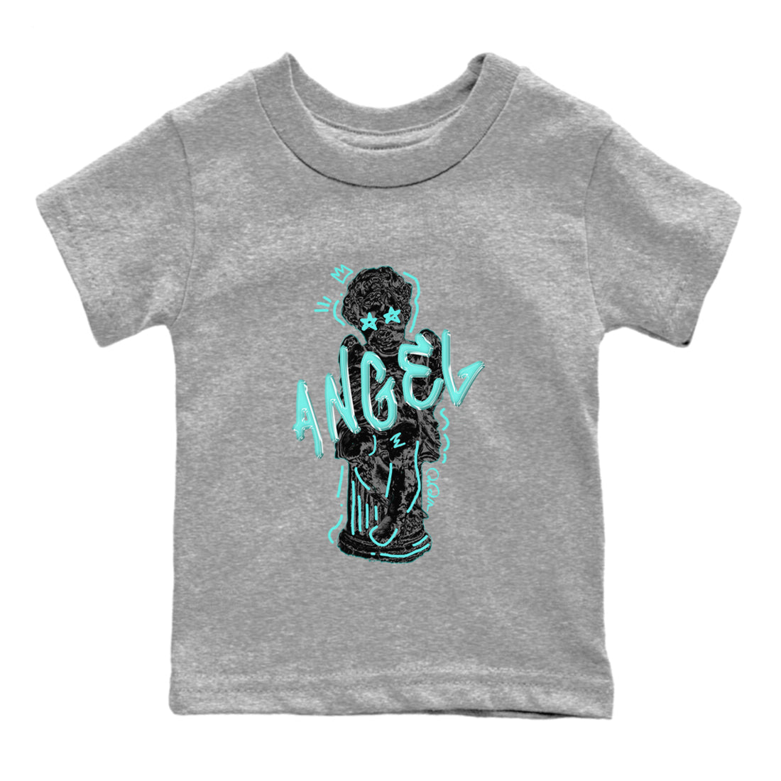Air Force 1 Tiffany Shirt To Match Jordans Baby Angel Sneaker Tees Nike Tiffany AF1Drip Gear Zone Sneaker Matching Clothing Kids Shirts Heather Grey 2
