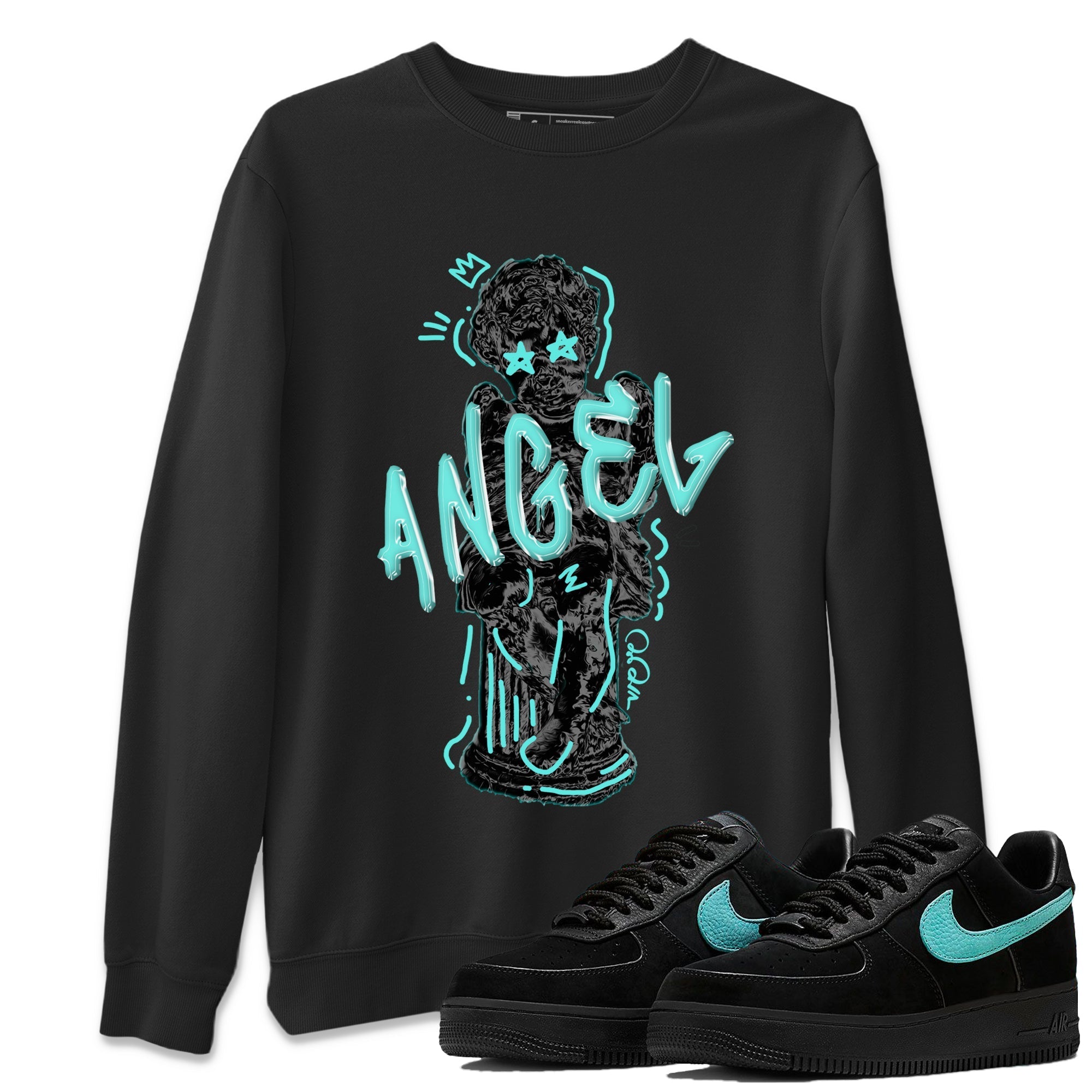 Air Force 1 Tiffany Baby Angel Crew Neck Sneaker Tees Nike Tiffany AF1Sneaker T-Shirts Washing and Care Tip