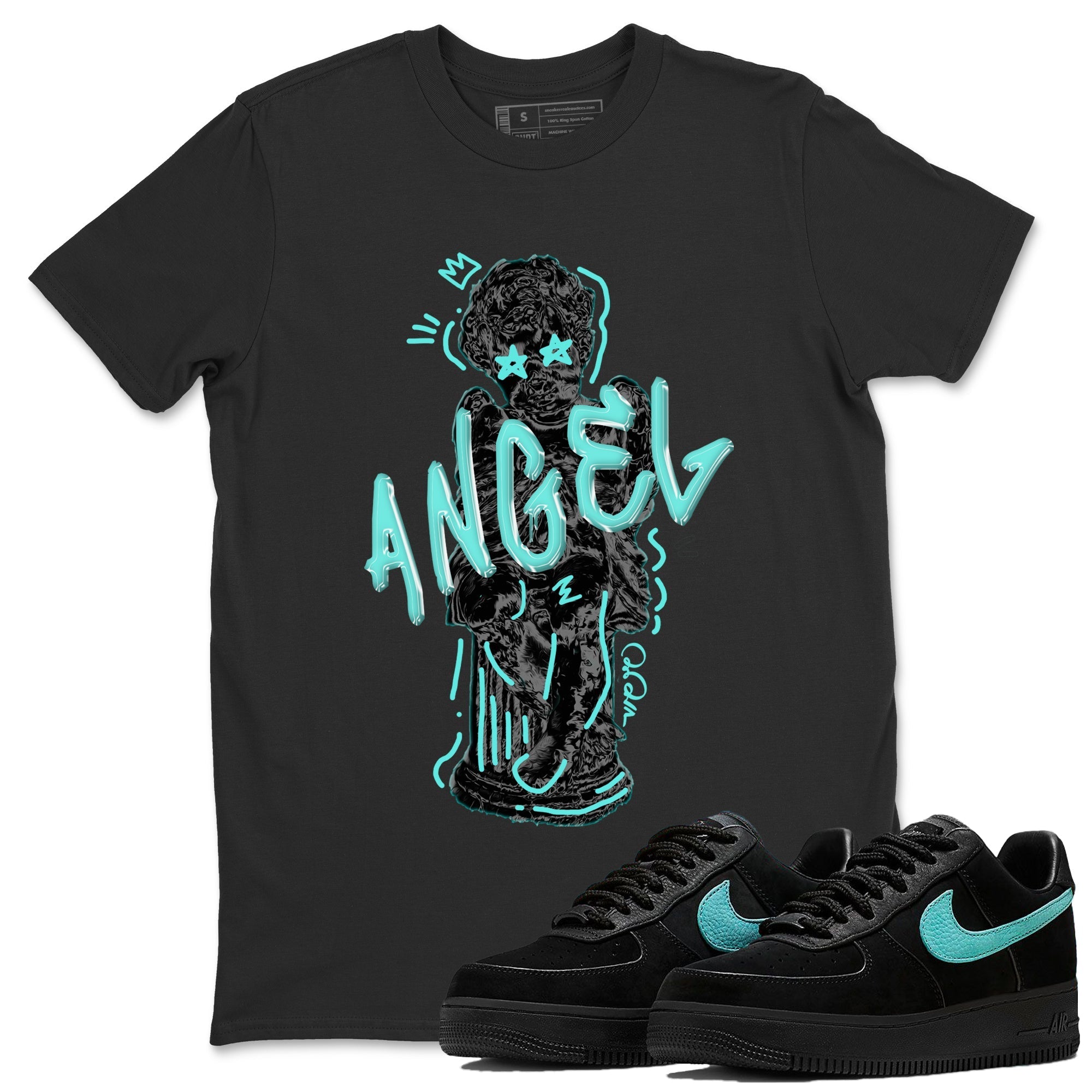 Air Force 1 Tiffany Shirt To Match Jordans Baby Angel Sneaker Tees Nike Tiffany AF1Drip Gear Zone Sneaker Matching Clothing Unisex Shirts Black 1