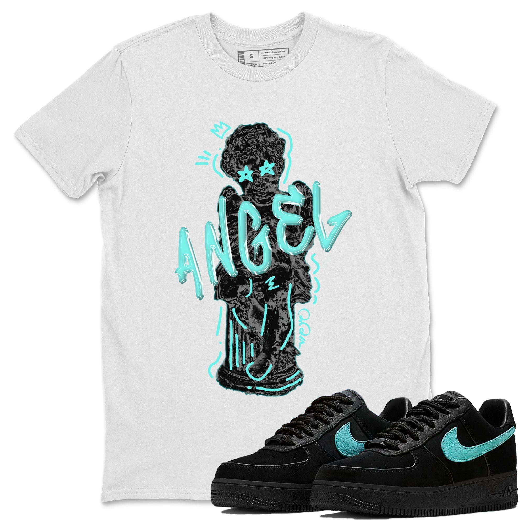 Air Force 1 Tiffany Shirt To Match Jordans Baby Angel Sneaker Tees Nike Tiffany AF1Drip Gear Zone Sneaker Matching Clothing Unisex Shirts White 1