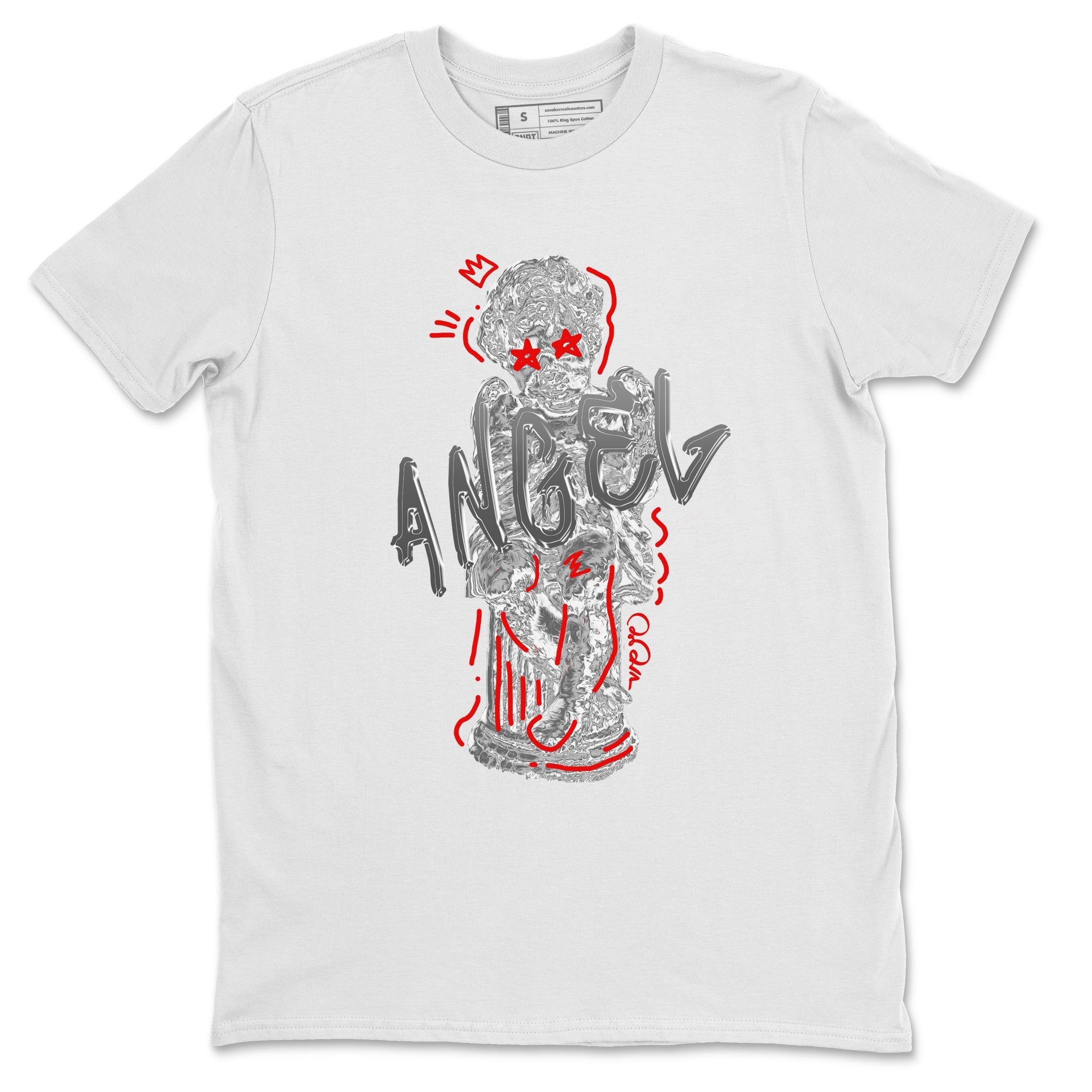 Air Jordan 13 Wolf Grey Sneaker Match Tees Baby Angel Streetwear Sneaker Shirt AJ13 Wolf Grey Sneaker Release Tees Unisex Shirts White 2