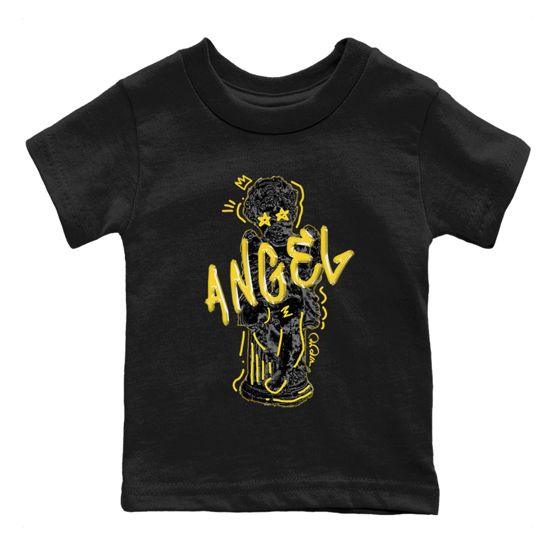 Air Jordan 4 Thunder Sneaker Match Tees Baby Angel Streetwear Sneaker Shirt AJ4 Thunder Jumpman Sneaker Release Tees Kids Shirts Black 2