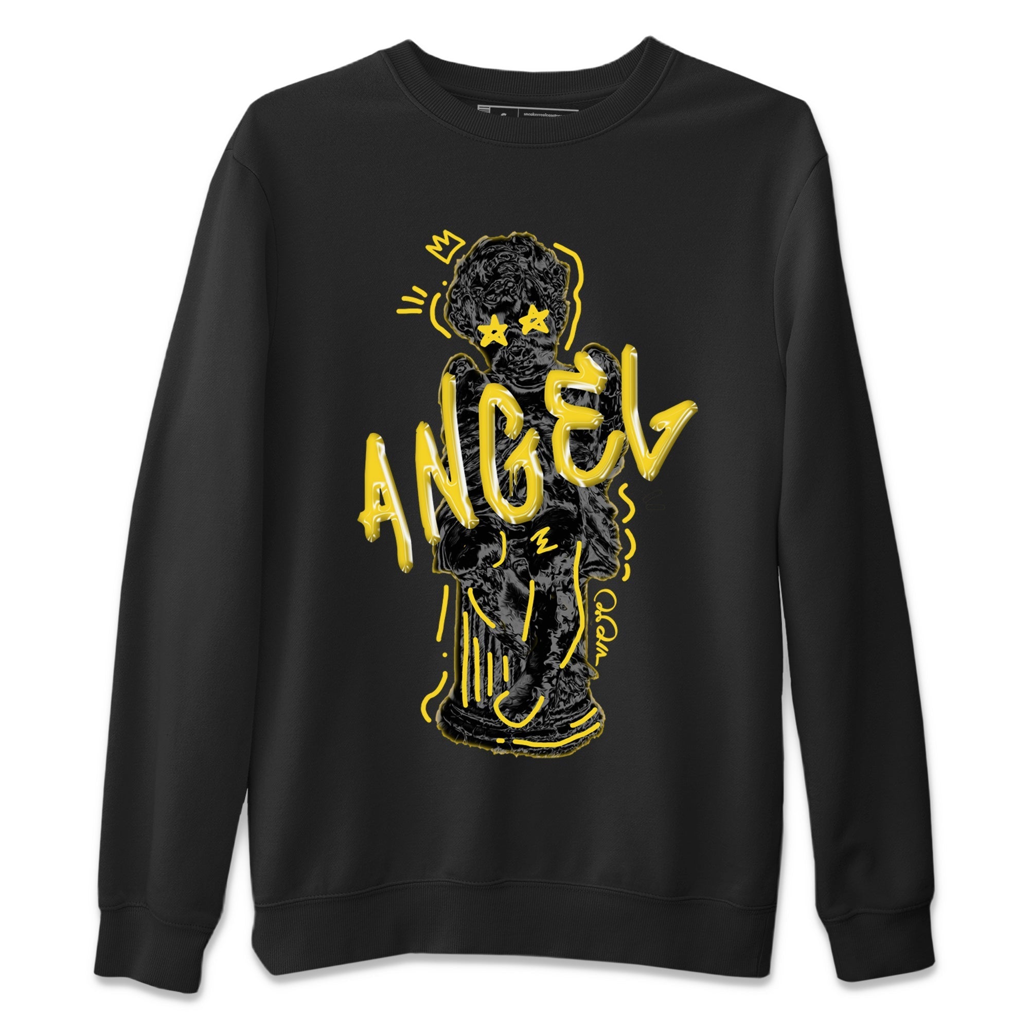 Air Jordan 4 Thunder Sneaker Match Tees Baby Angel Streetwear Sneaker Shirt AJ4 Thunder Jumpman Sneaker Release Tees Unisex Shirts Black 2