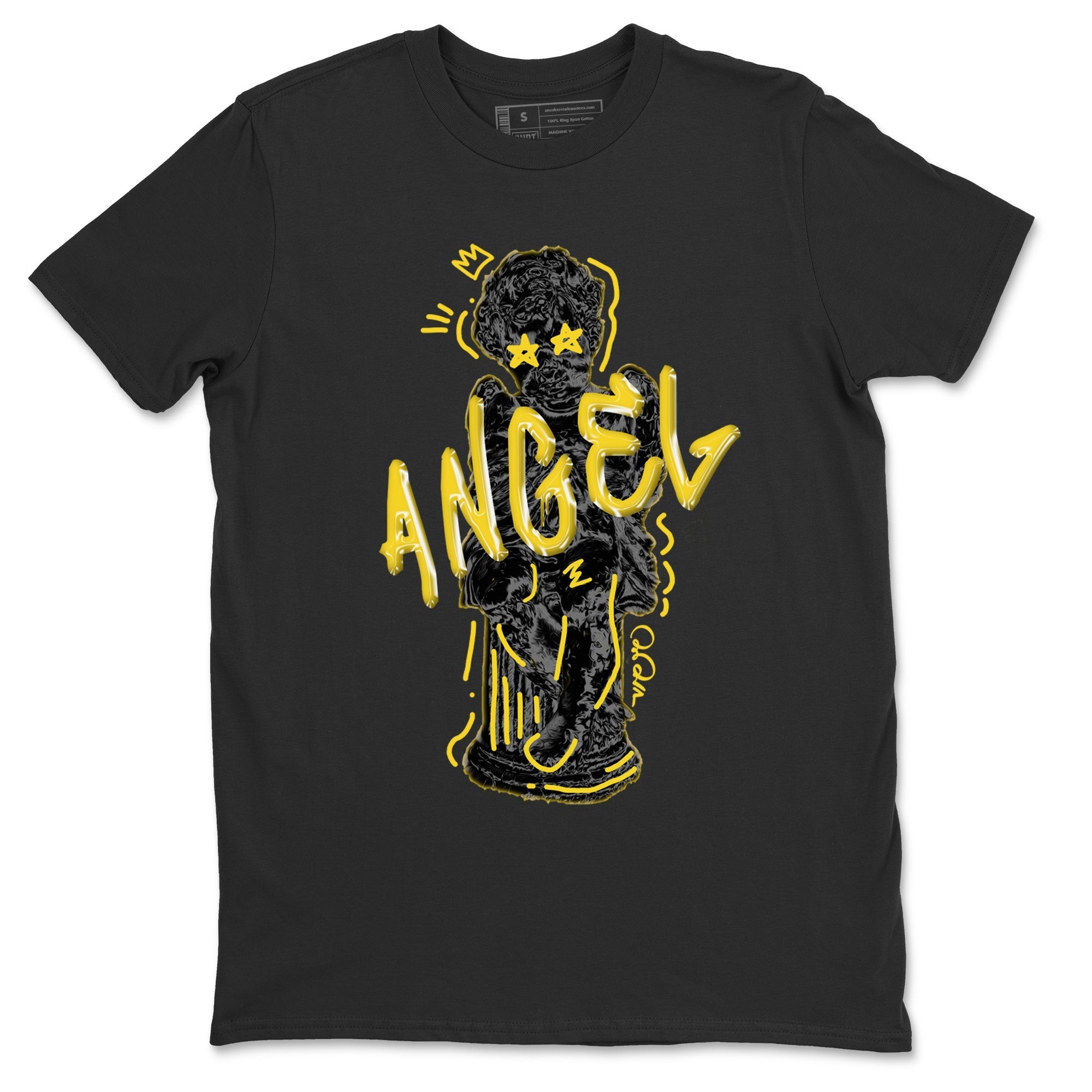 Air Jordan 4 Thunder Sneaker Match Tees Baby Angel Streetwear Sneaker Shirt AJ4 Thunder Jumpman Sneaker Release Tees Unisex Shirts Black 2