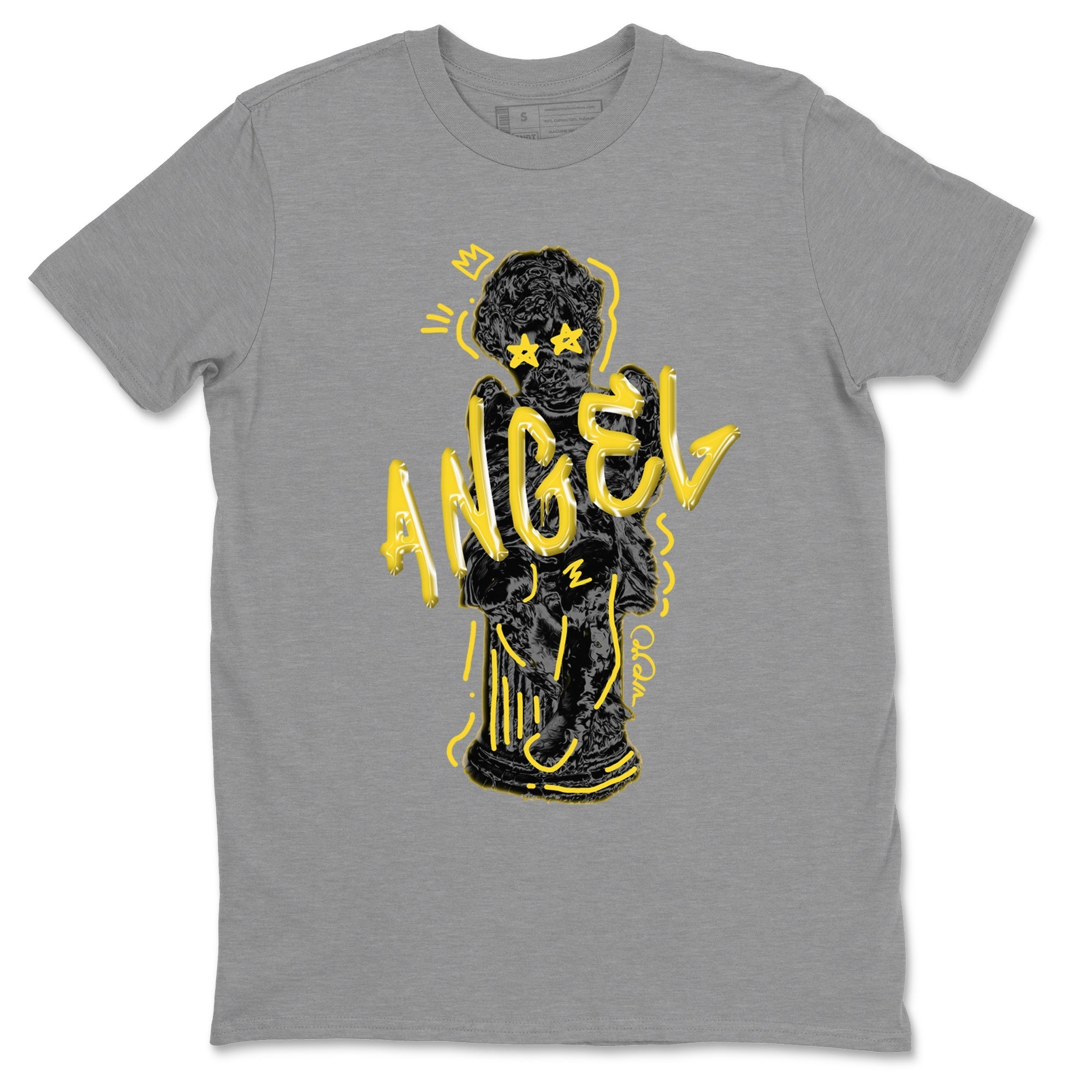 Air Jordan 4 Thunder Sneaker Match Tees Baby Angel Streetwear Sneaker Shirt AJ4 Thunder Jumpman Sneaker Release Tees Unisex Shirts Heather Grey 2