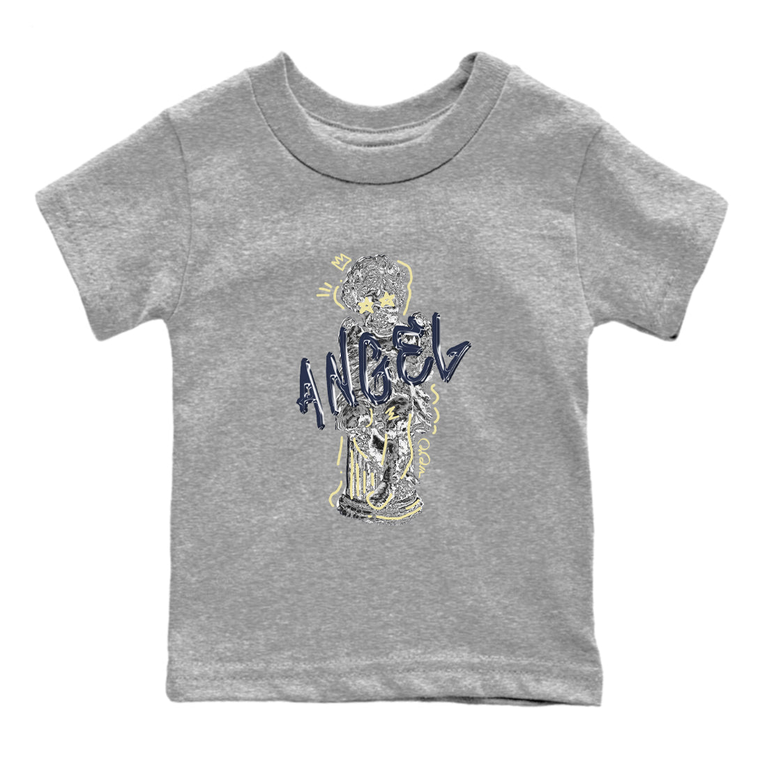 Air Jordan 5 A Ma Maniere x Photon Dust shirt to match jordans Baby Angel sneaker tees Jordan 5 A Ma Maniere "Dawn" Drip Gear Zone Baby Toddler Heather Grey 2 T-Shirt