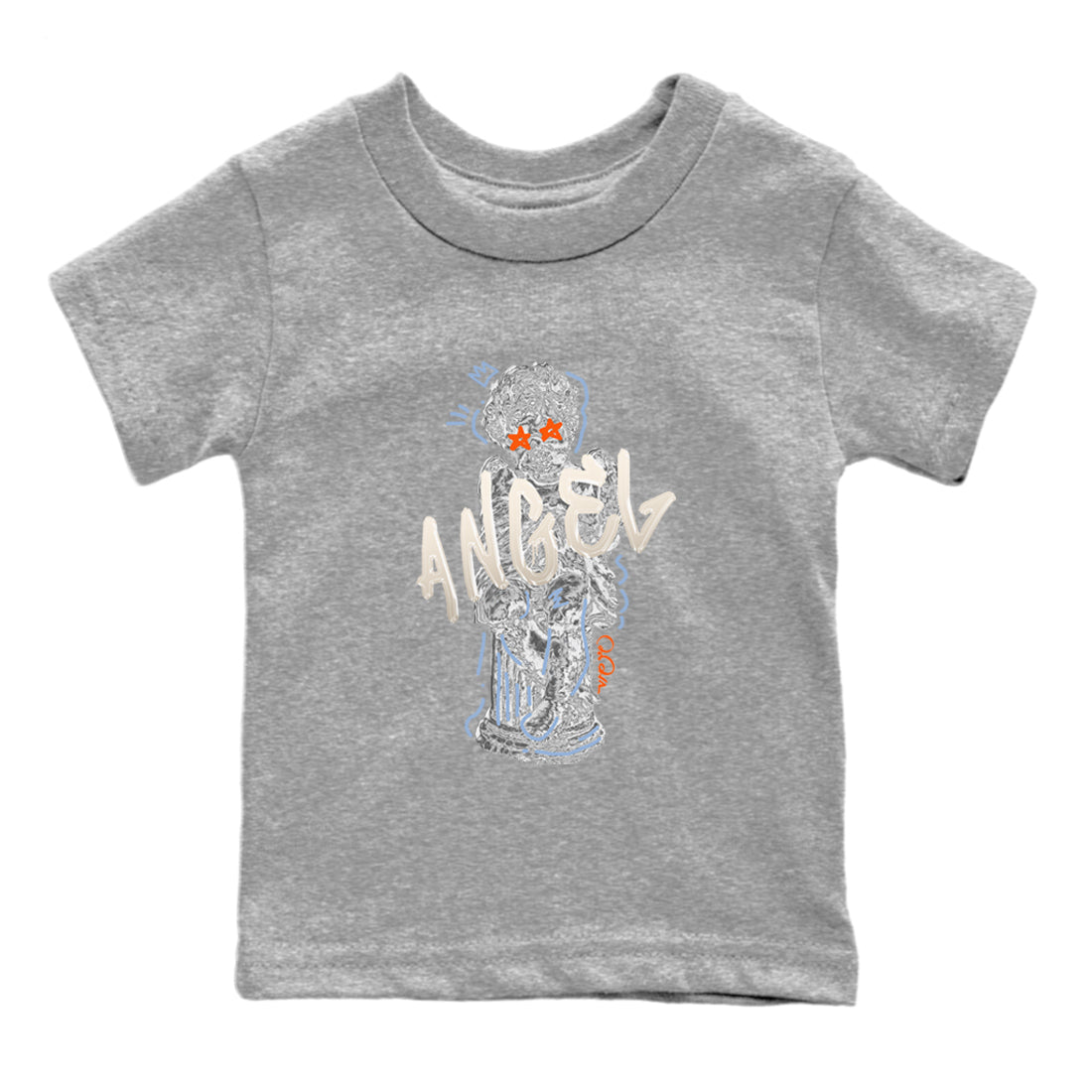 Air Jordan 5 Craft Sneaker Match Tees Baby Angel Streetwear Sneaker Shirt AJ5 SE Craft Sneaker Release Tees Kids Shirts Heather Grey 2