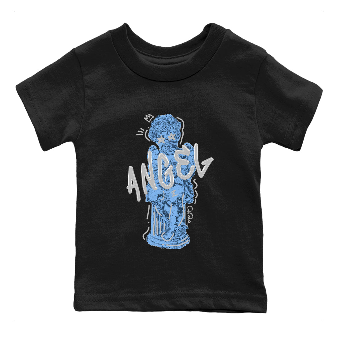 Air Jordan 5 UNC Baby Angel Baby and Kids Sneaker Tees AJ5 UNC Kids Sneaker Tees Washing and Care Tip