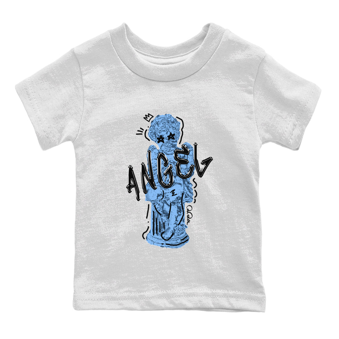 Air Jordan 5 UNC Shirt To Match Jordans Baby Angel Sneaker Tees AJ5 UNC Drip Gear Zone Sneaker Matching Clothing Kids Shirts White 2