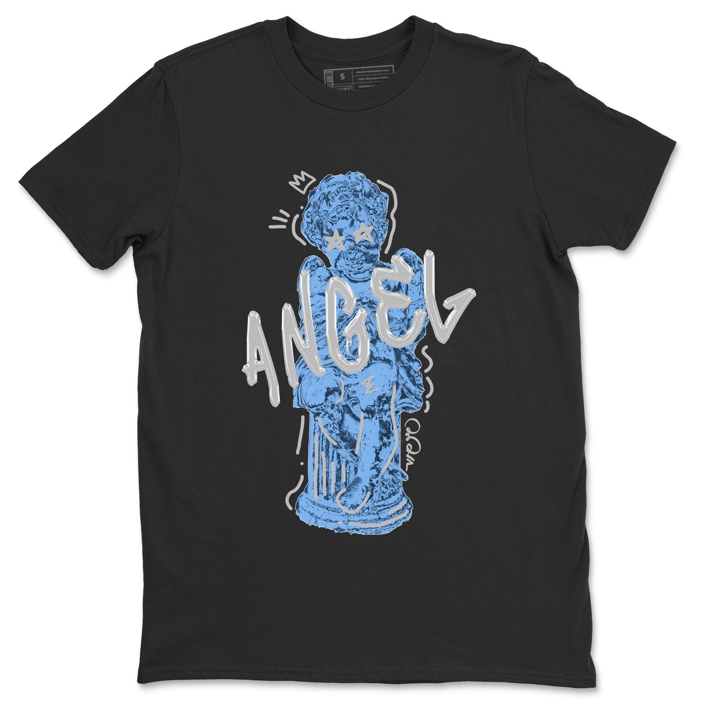 Air Jordan 5 UNC Shirt To Match Jordans Baby Angel Sneaker Tees AJ5 UNC Drip Gear Zone Sneaker Matching Clothing Unisex Shirts Black 2