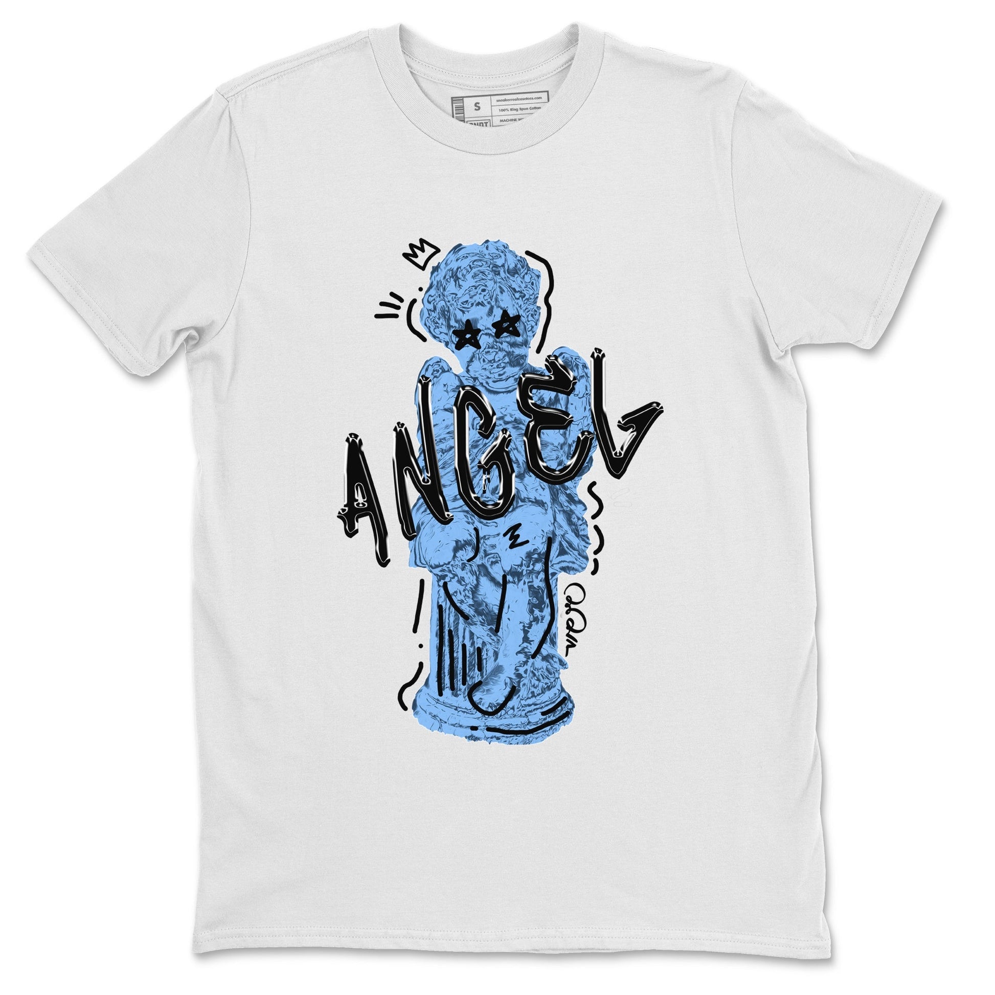 Air Jordan 5 UNC Shirt To Match Jordans Baby Angel Sneaker Tees AJ5 UNC Drip Gear Zone Sneaker Matching Clothing Unisex Shirts White 2