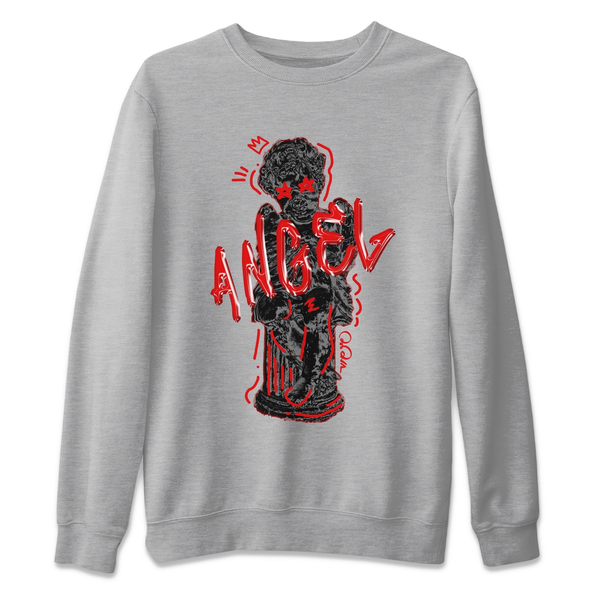 Air Jordan 6 Toro Bravo Sneaker Match Tees Baby Angel Streetwear Sneaker Shirt 3D Graphic Design Shirts AJ6 Toro Bravo Sneaker Release Tees Unisex Shirts Heather Grey 2