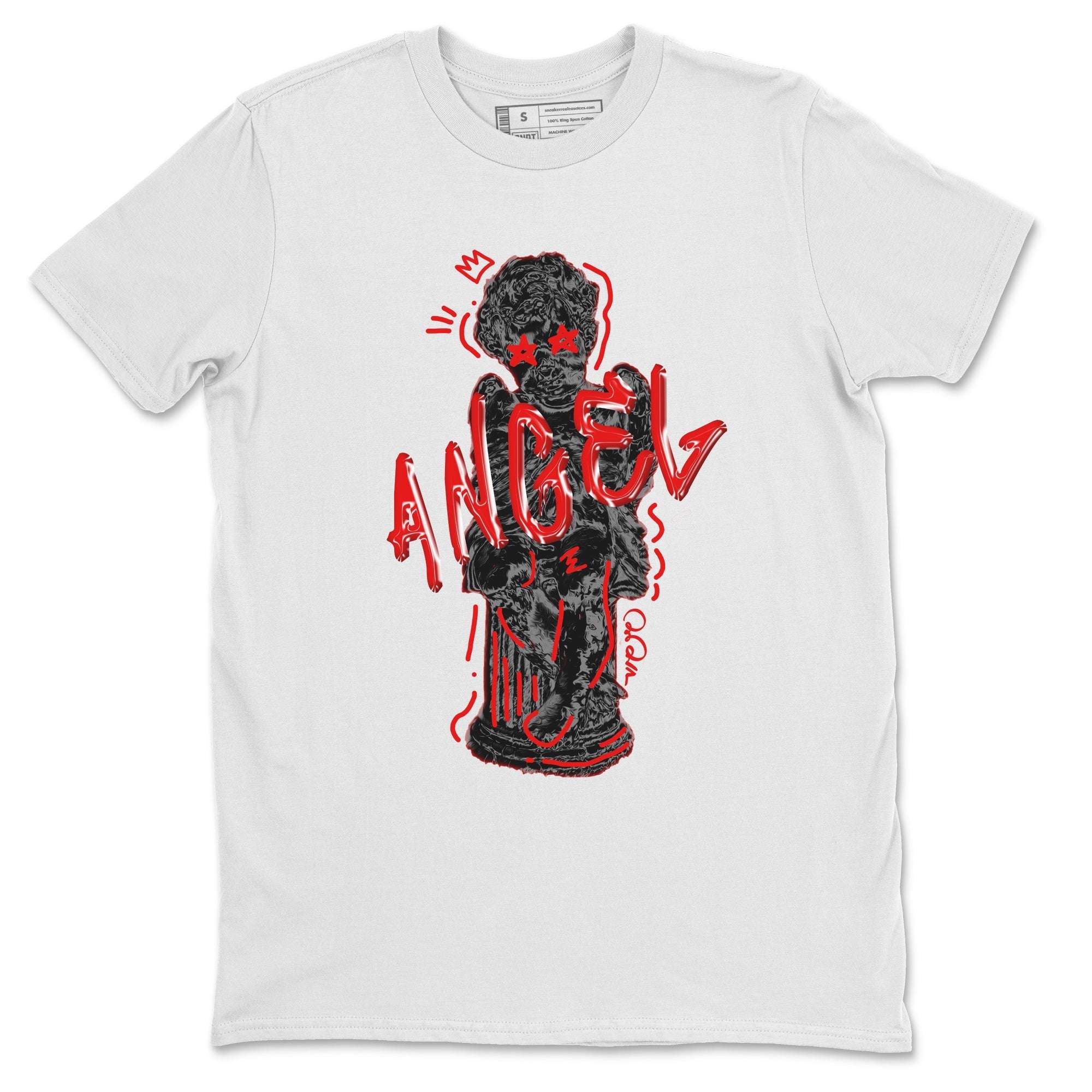 Air Jordan 6 Toro Bravo Sneaker Match Tees Baby Angel Streetwear Sneaker Shirt 3D Graphic Design Shirts AJ6 Toro Bravo Sneaker Release Tees Unisex Shirts White 2