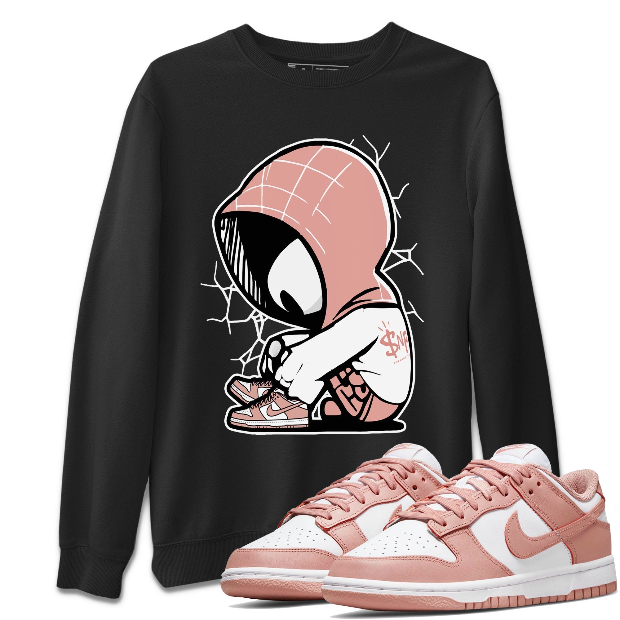 Dunk Low WMNS Rose Whisper shirt to match jordans Baby Spider Streetwear Sneaker Shirt Dunk Rose Whisper Drip Gear Zone Sneaker Matching Clothing Casual Unisex shirts Black 1 T-Shirt
