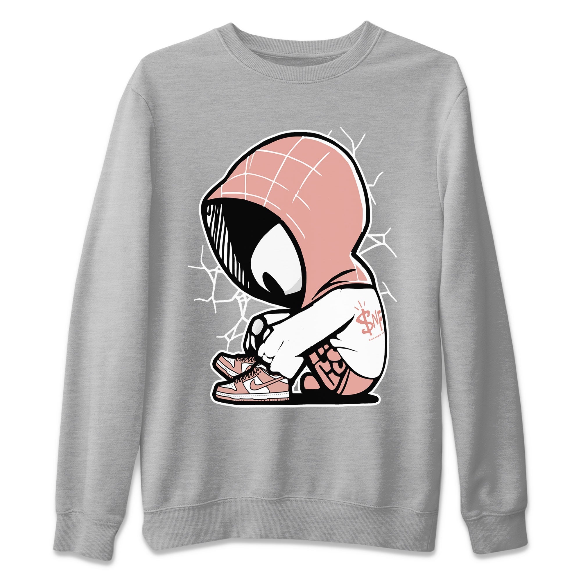 Dunk Low WMNS Rose Whisper shirt to match jordans Baby Spider Streetwear Sneaker Shirt Dunk Rose Whisper Drip Gear Zone Sneaker Matching Clothing Casual Unisex shirts Heather Grey 2 T-Shirt