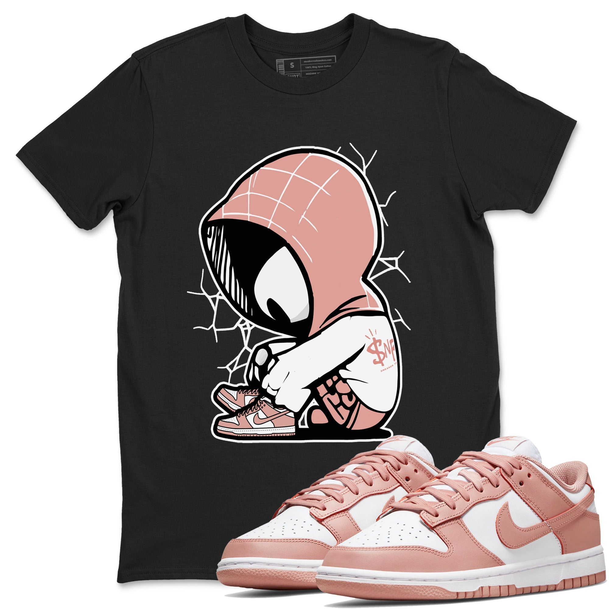 Dunk Low WMNS Rose Whisper shirt to match jordans Baby Spider Streetwear Sneaker Shirt Dunk Rose Whisper Drip Gear Zone Sneaker Matching Clothing Casual Unisex shirts Black 1 T-Shirt