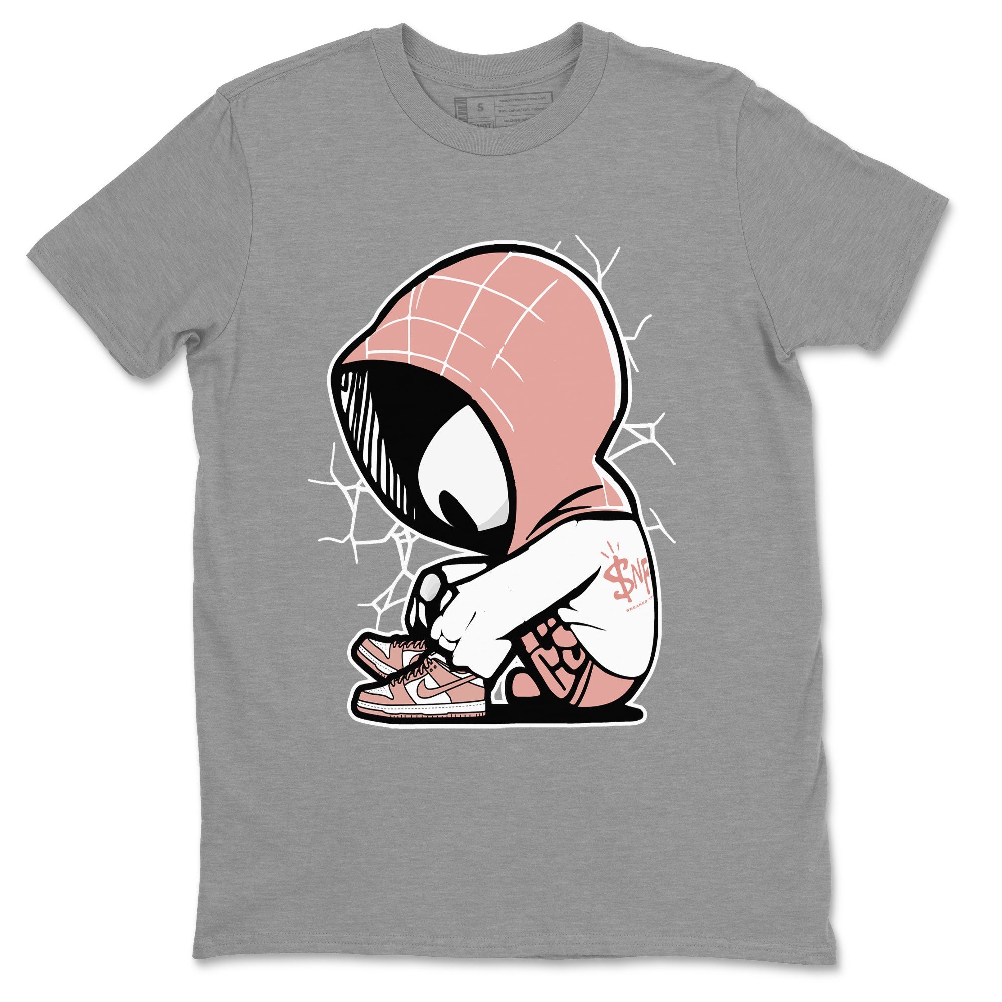 Dunk Low WMNS Rose Whisper shirt to match jordans Baby Spider Streetwear Sneaker Shirt Dunk Rose Whisper Drip Gear Zone Sneaker Matching Clothing Casual Unisex shirts Heather Grey 2 T-Shirt