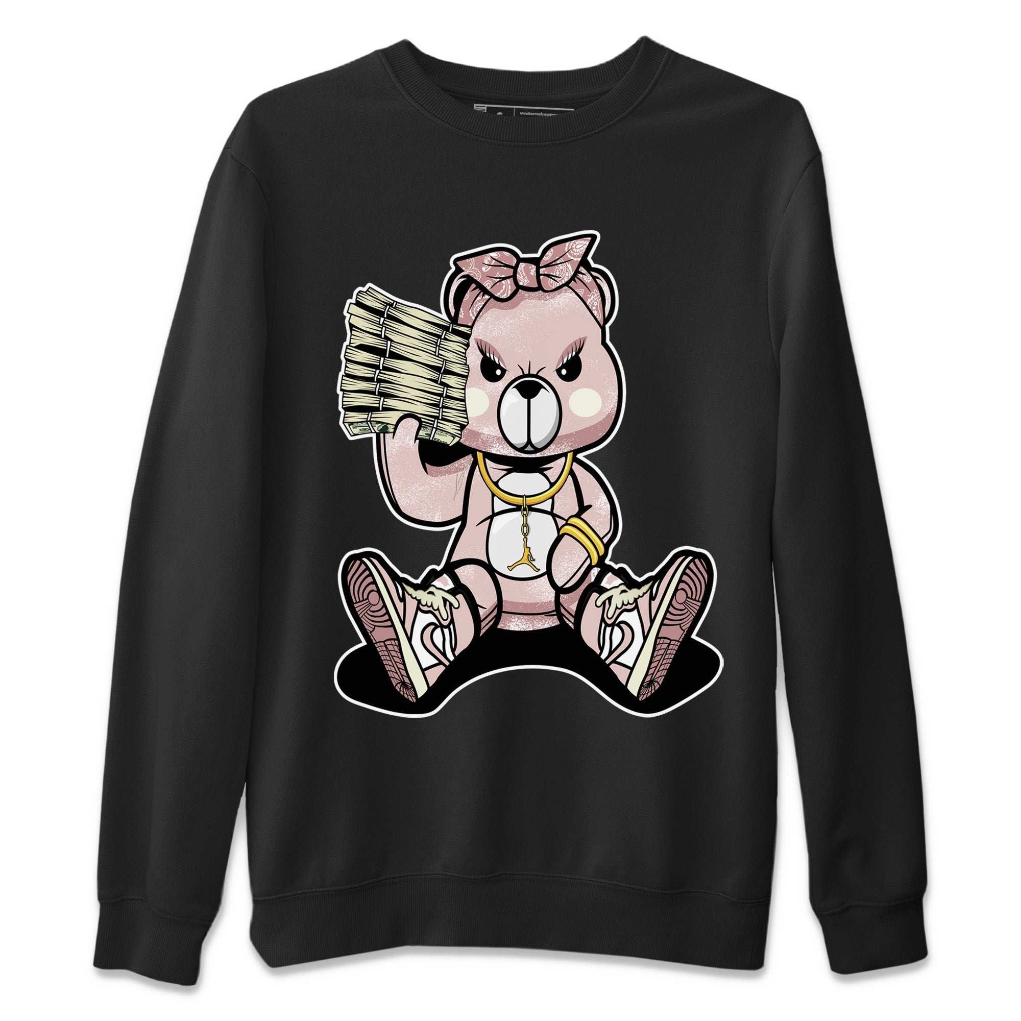 Air Jordan 1 Washed Pink Sneaker Match Tees Bad Baby Bear Streetwear Sneaker Shirt Air Jordan 1 High OG WMNS Washed Pink Sneaker Release Tees Unisex Shirts Black 2