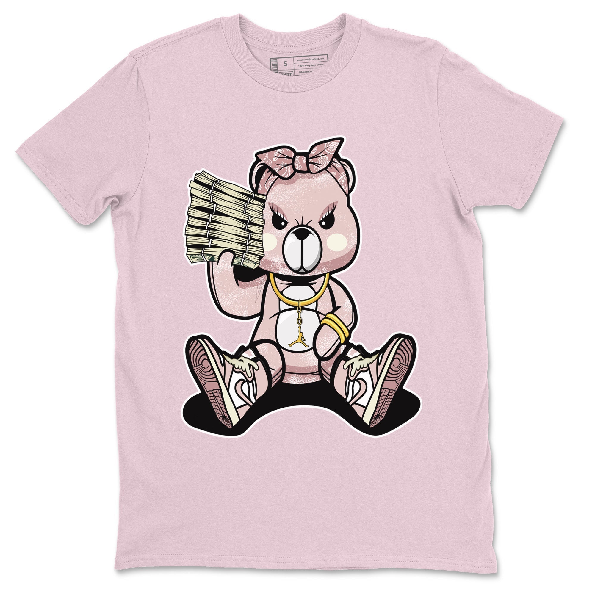 Air Jordan 1 Washed Pink Sneaker Match Tees Bad Baby Bear Streetwear Sneaker Shirt Air Jordan 1 High OG WMNS Washed Pink Sneaker Release Tees Unisex Shirts Pink 2