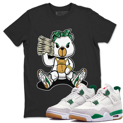 Air Jordan 4 Pine Green Sneaker Match Tees Bad Baby Bear Streetwear Sneaker Shirt Nike SB Air Jordan 4 Pine Green Sneaker Release Tees Unisex Shirts Black 1