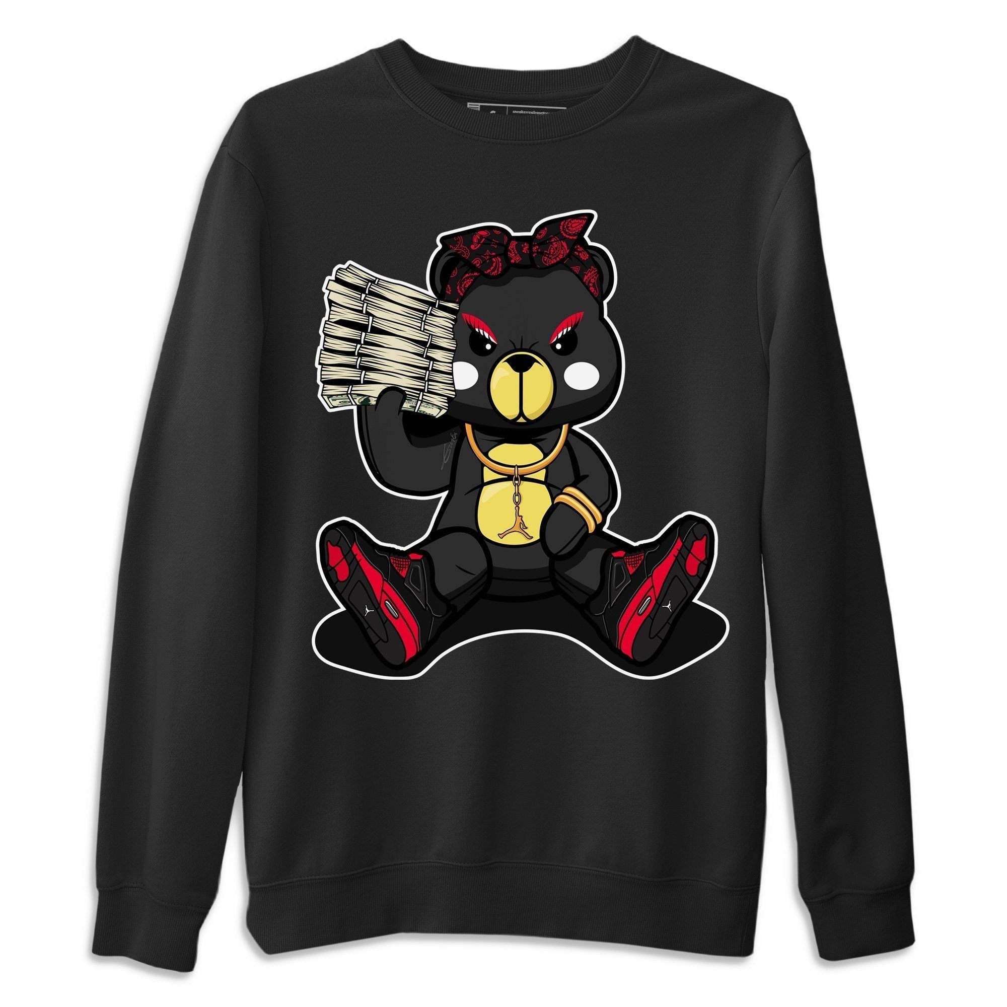 Jordan 4 Red Thunder Shirt To Match Jordans Bad Baby Bear Sneaker Tees Jordan 4 Red Thunder Drip Gear Zone Sneaker Matching Clothing Unisex Shirts