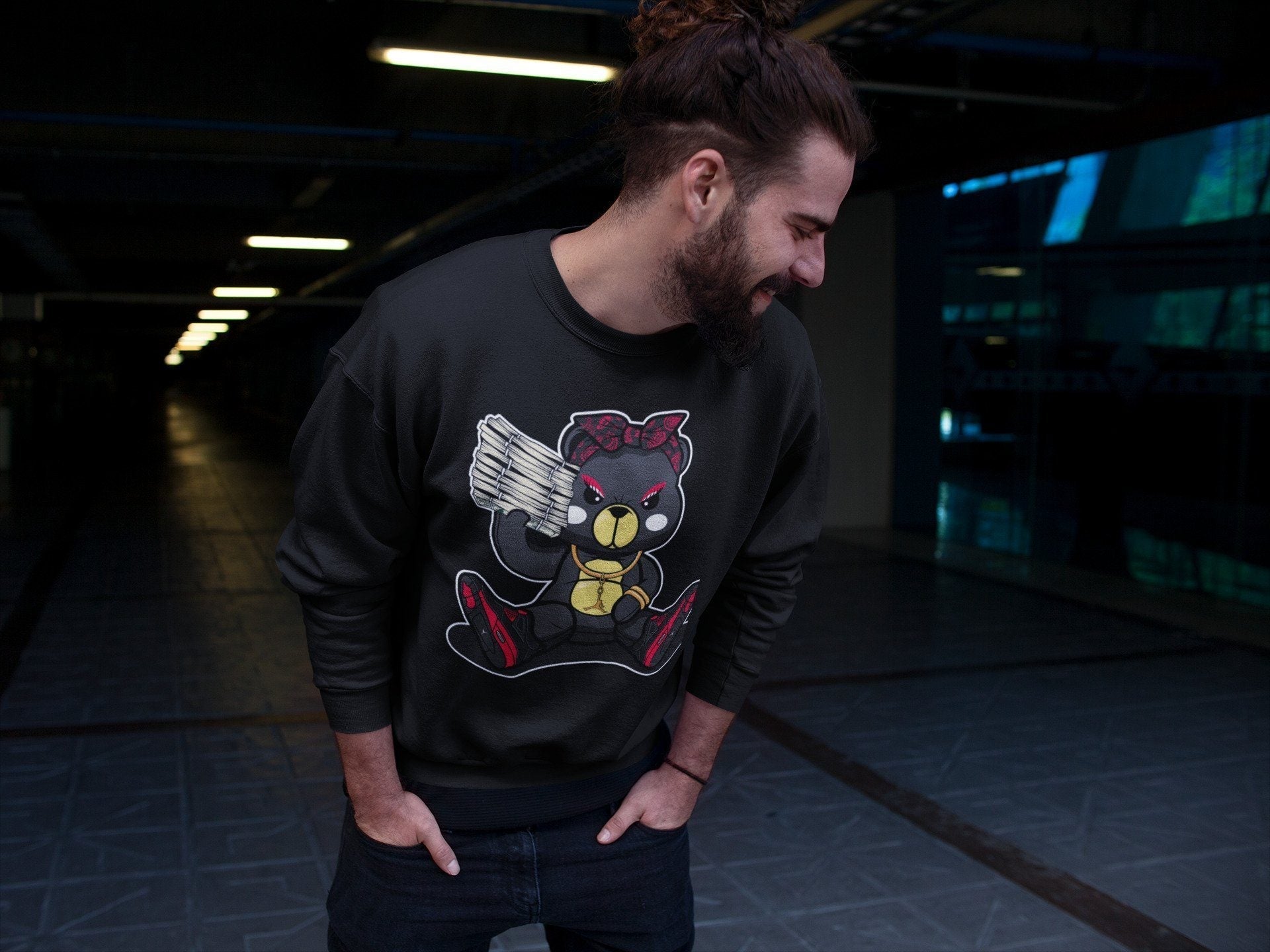 Jordan 4 Red Thunder Shirt To Match Jordans Bad Baby Bear Sneaker Tees Jordan 4 Red Thunder Drip Gear Zone Sneaker Matching Clothing Unisex Shirts