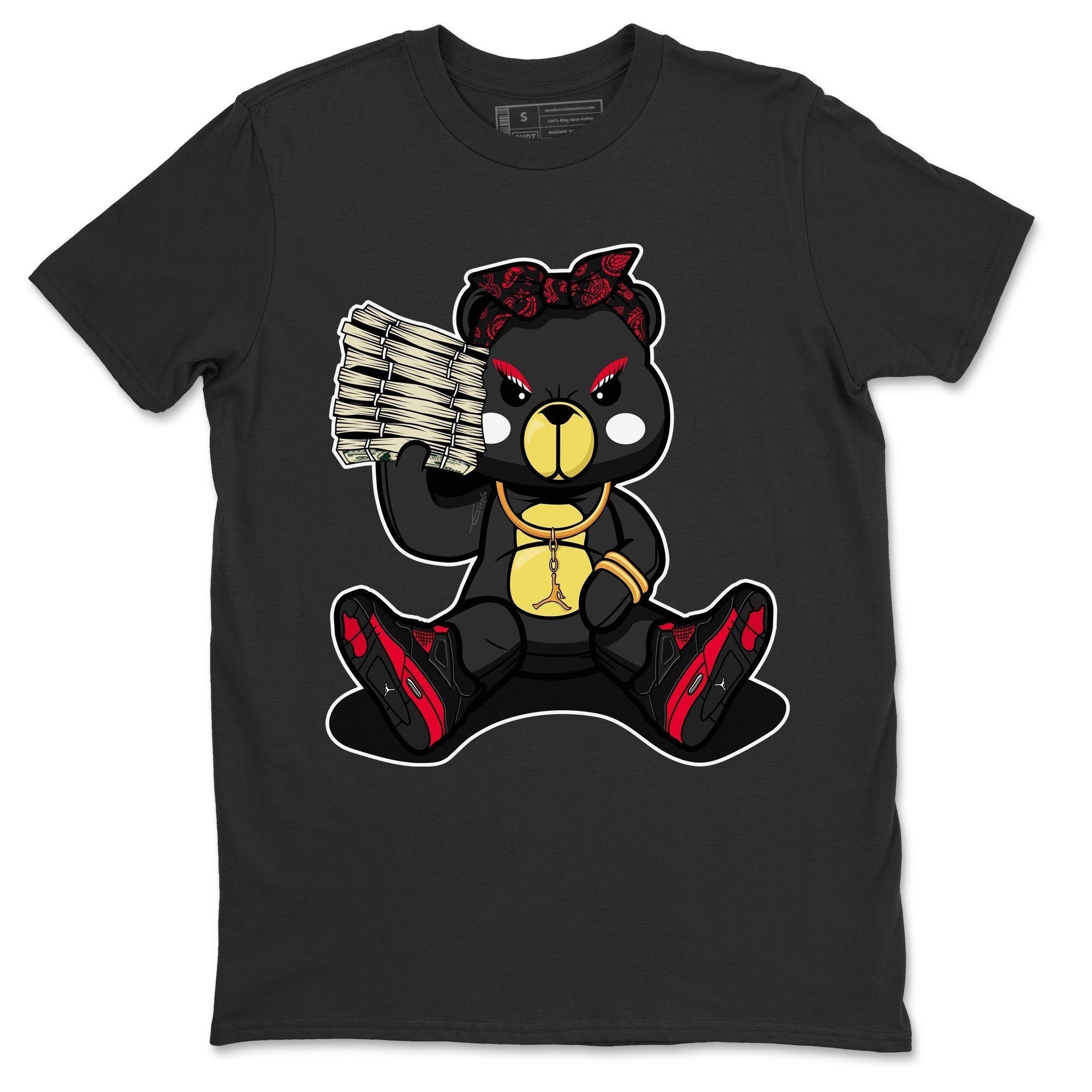 Jordan 4 Red Thunder Shirt To Match Jordans Bad Baby Bear Sneaker Tees Jordan 4 Red Thunder Drip Gear Zone Sneaker Matching Clothing Unisex Shirts