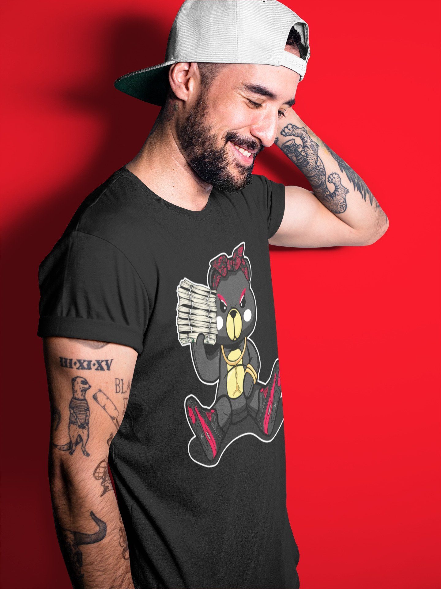 Jordan 4 Red Thunder Shirt To Match Jordans Bad Baby Bear Sneaker Tees Jordan 4 Red Thunder Drip Gear Zone Sneaker Matching Clothing Unisex Shirts