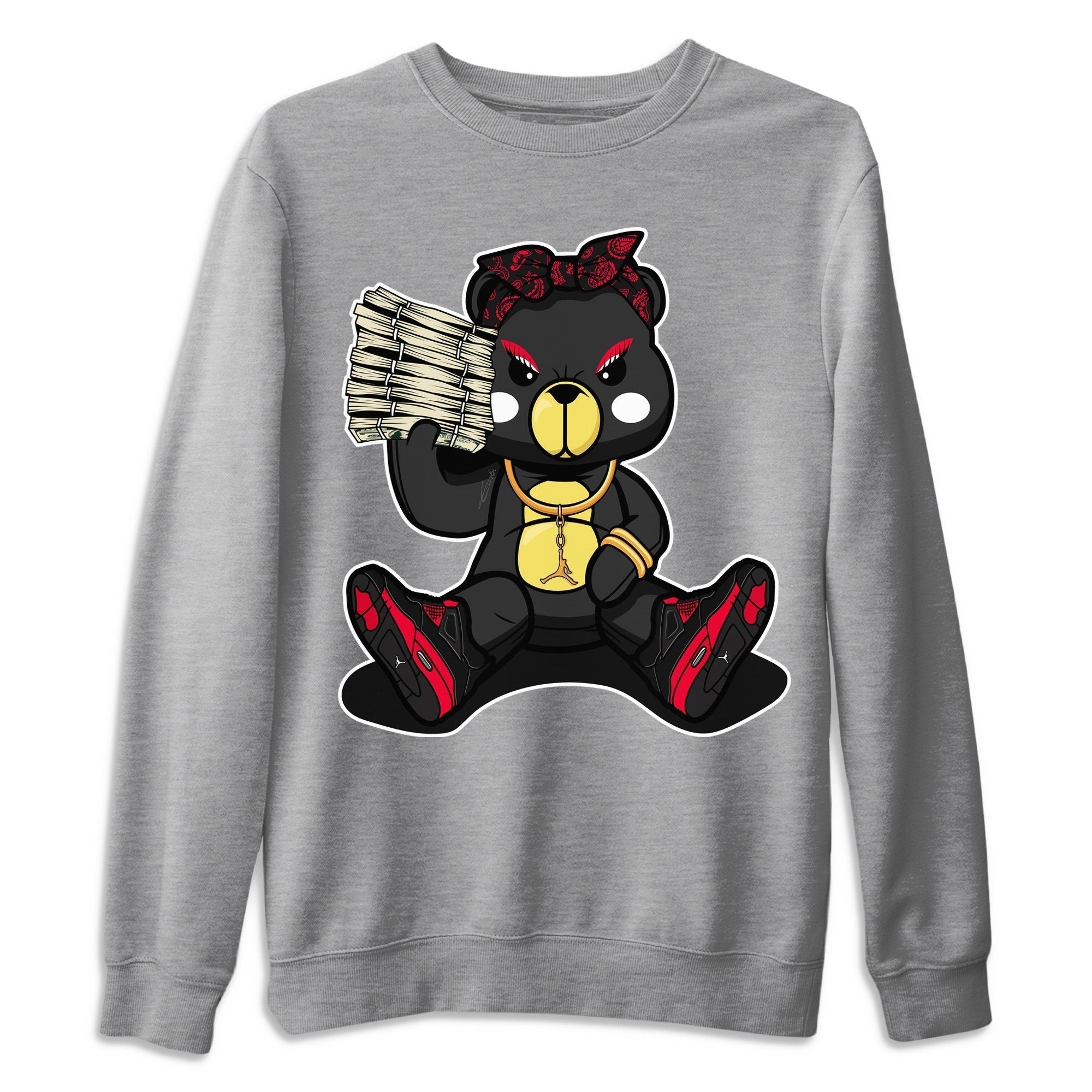 Jordan 4 Red Thunder Shirt To Match Jordans Bad Baby Bear Sneaker Tees Jordan 4 Red Thunder Drip Gear Zone Sneaker Matching Clothing Unisex Shirts