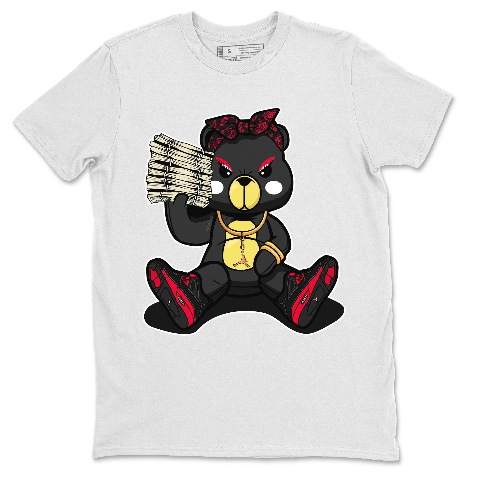 Jordan 4 Red Thunder Shirt To Match Jordans Bad Baby Bear Sneaker Tees Jordan 4 Red Thunder Drip Gear Zone Sneaker Matching Clothing Unisex Shirts