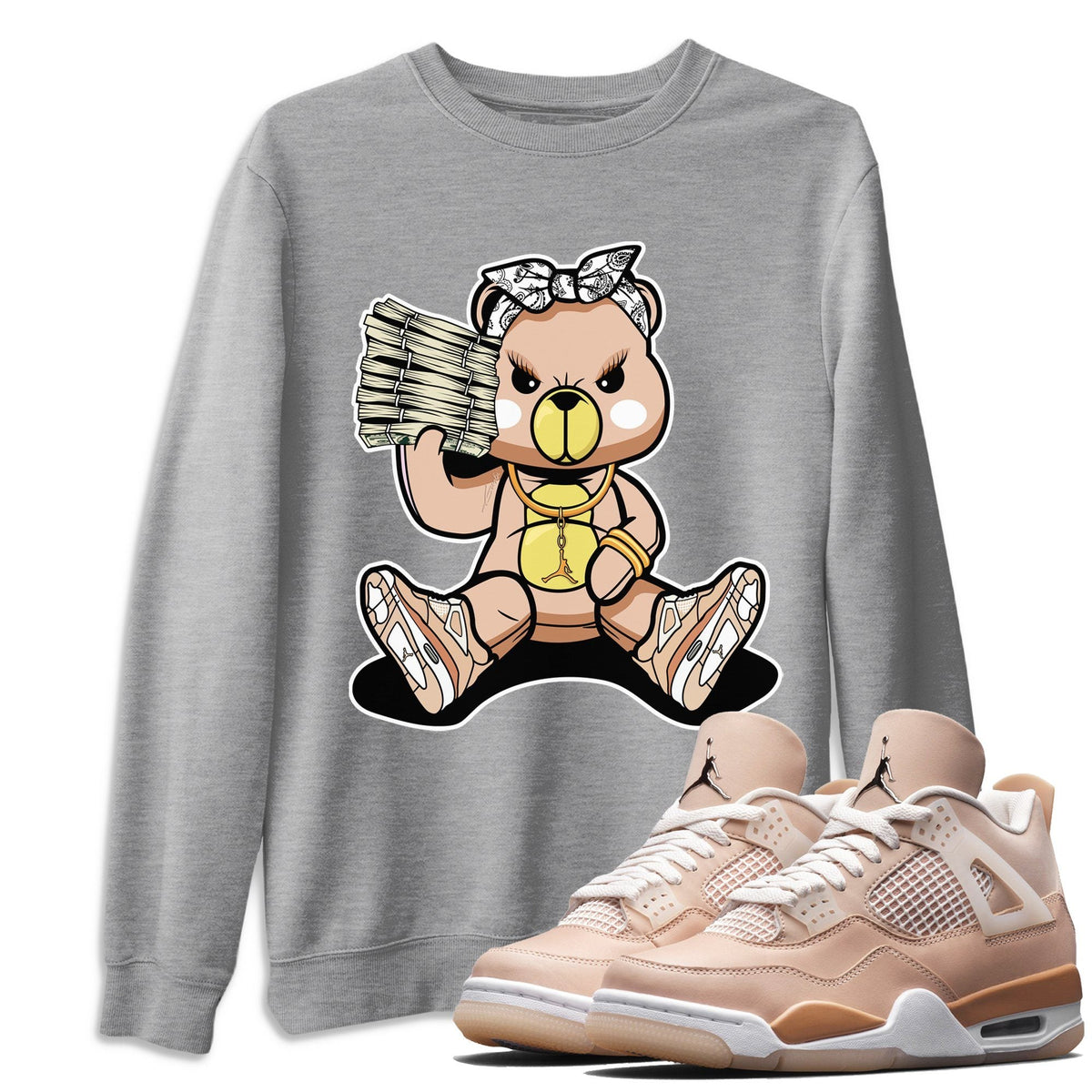 Jordan 4 Shimmer Shirt To Match Jordans Bad Baby Bear Sneaker Tees Jordan 4 Shimmer Drip Gear Zone Sneaker Matching Clothing Unisex Shirts