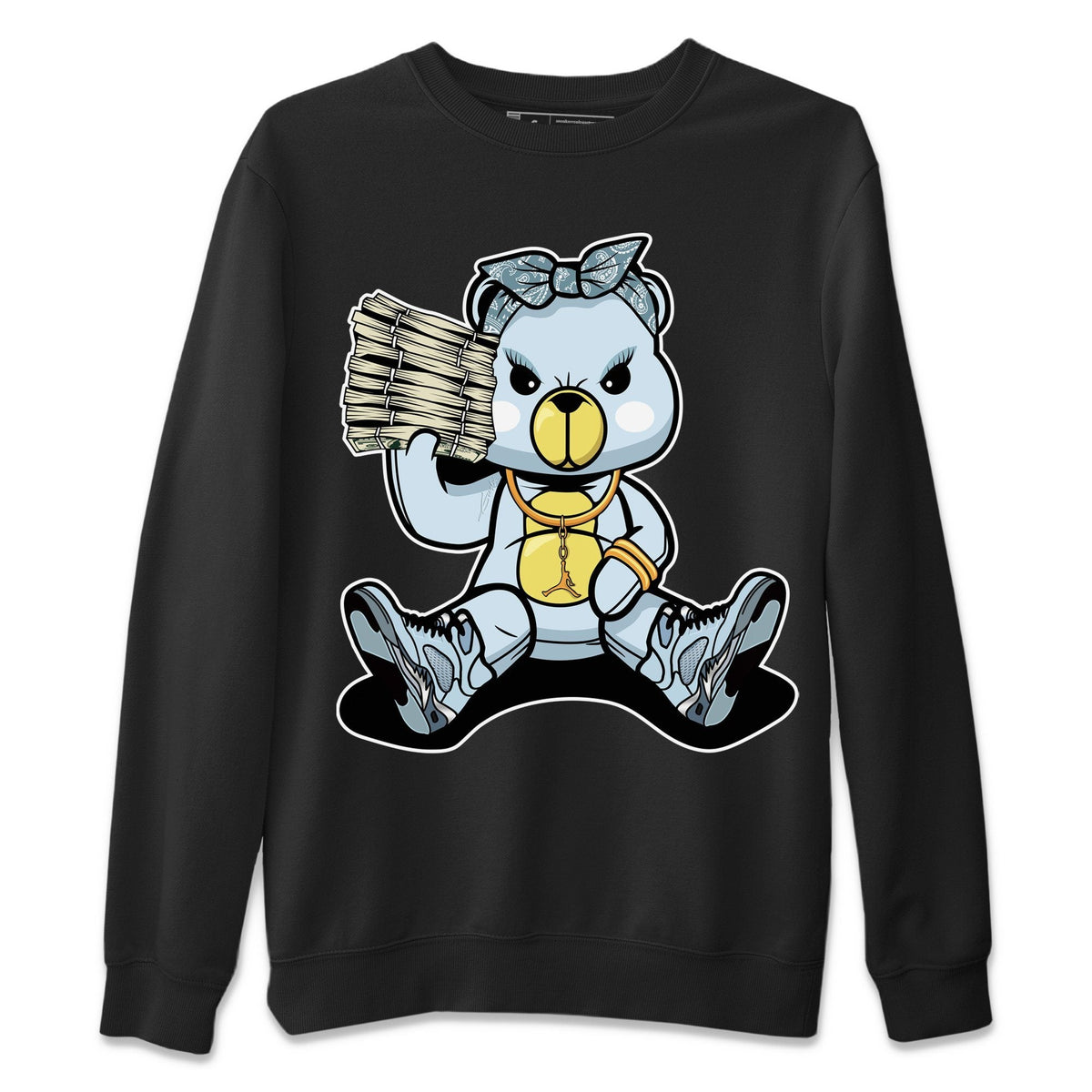 Jordan 5 Blue Bird Shirt To Match Jordans Bad Baby Bear Sneaker Tees Jordan 5 Blue Bird Drip Gear Zone Sneaker Matching Clothing Unisex Shirts