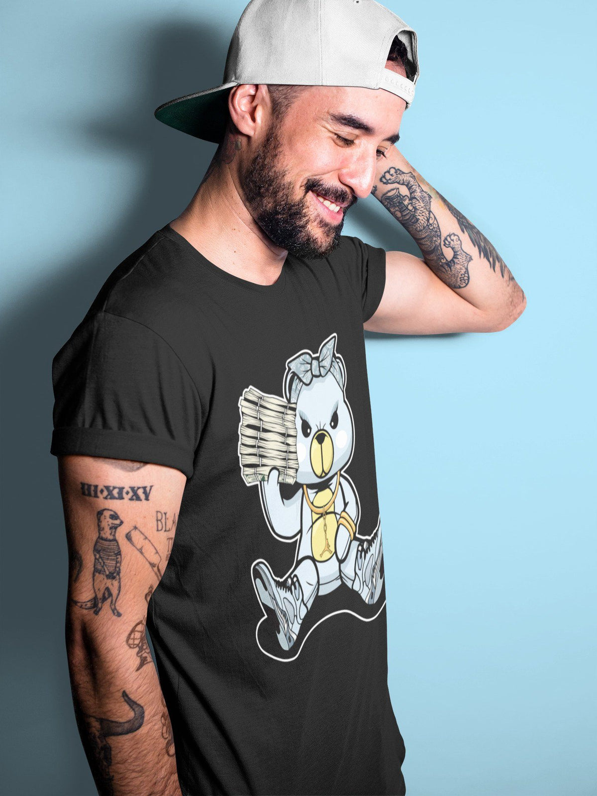 Jordan 5 Blue Bird Shirt To Match Jordans Bad Baby Bear Sneaker Tees Jordan 5 Blue Bird Drip Gear Zone Sneaker Matching Clothing Unisex Shirts
