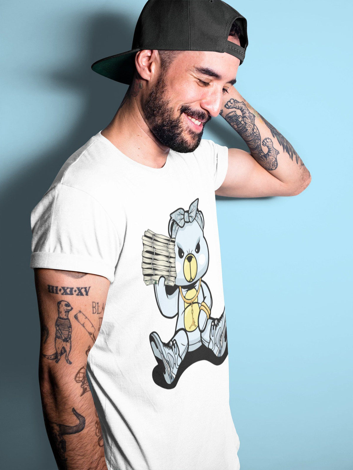 Jordan 5 Blue Bird Shirt To Match Jordans Bad Baby Bear Sneaker Tees Jordan 5 Blue Bird Drip Gear Zone Sneaker Matching Clothing Unisex Shirts