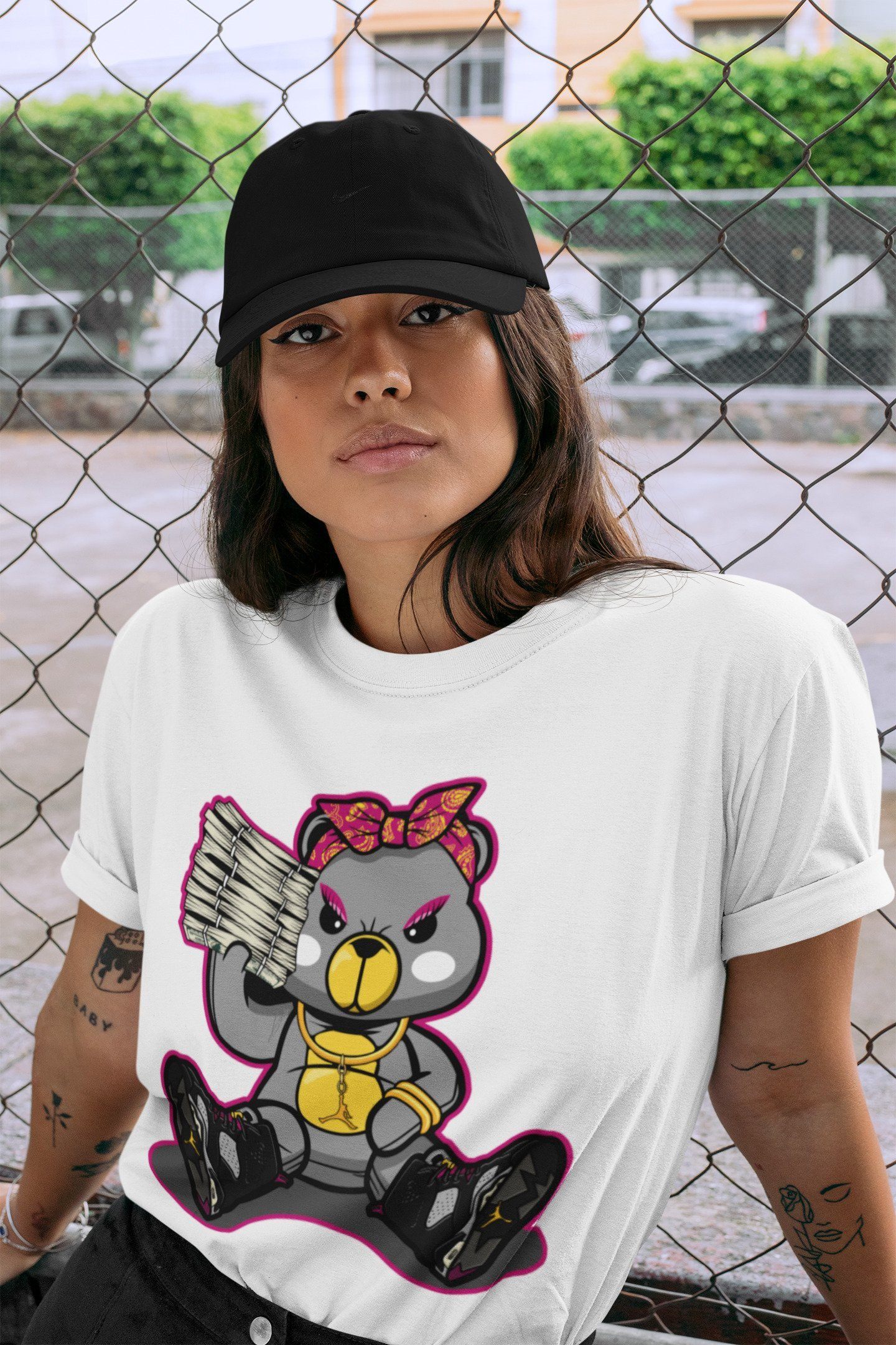 Jordan 6 Bordeaux Shirt To Match Jordans Bad Baby Bear Sneaker Tees Jordan 6 Bordeaux Drip Gear Zone Sneaker Matching Clothing Unisex Shirts