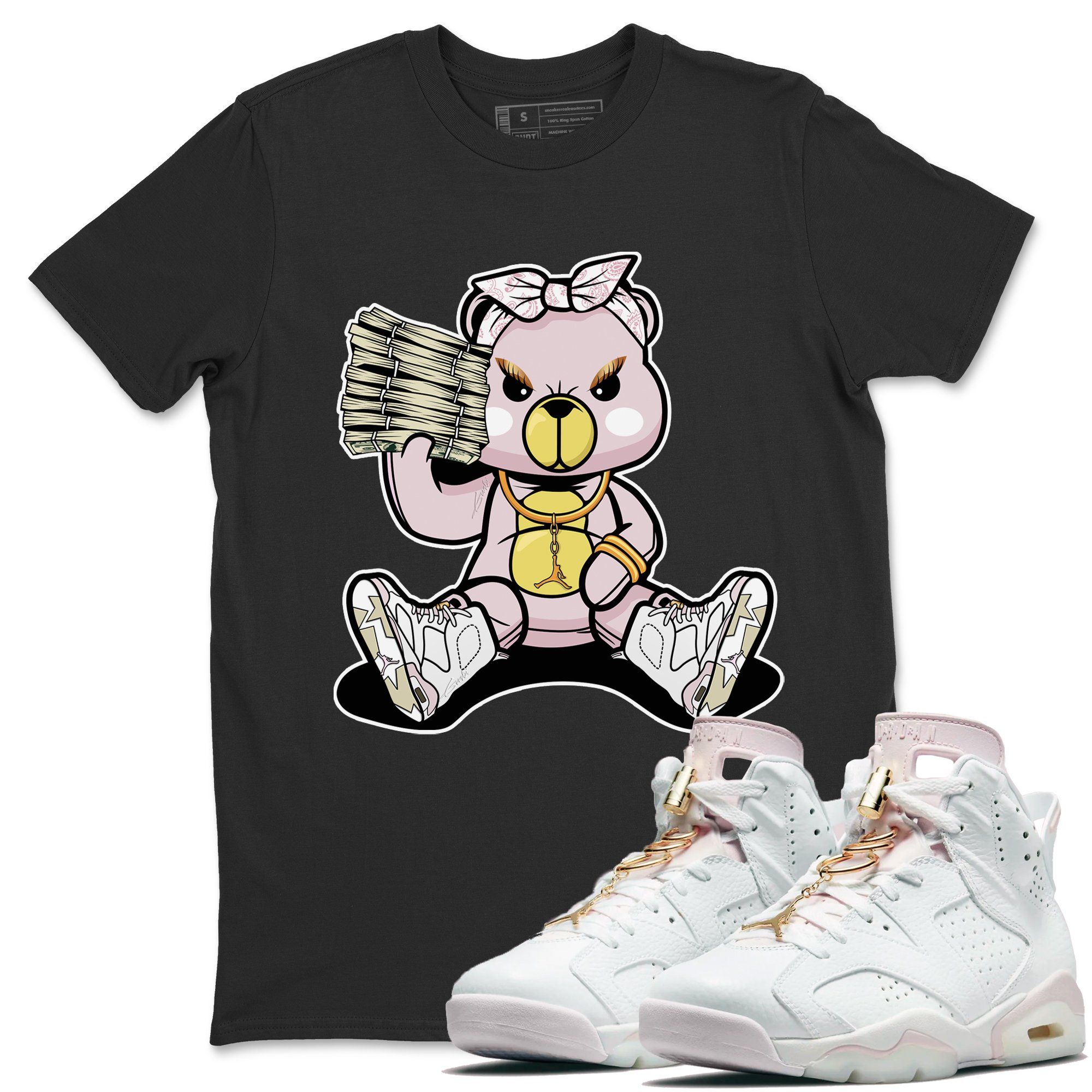 Jordan 6 Gold Hoops Shirt To Match Jordans Bad Baby Bear Sneaker Tees Jordan 6 Gold Hoops Drip Gear Zone Sneaker Matching Clothing Unisex Shirts