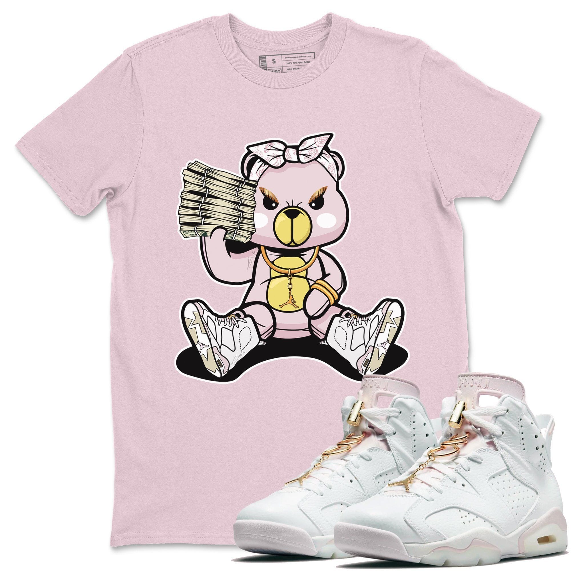 Jordan 6 Gold Hoops Shirt To Match Jordans Bad Baby Bear Sneaker Tees Jordan 6 Gold Hoops Drip Gear Zone Sneaker Matching Clothing Unisex Shirts