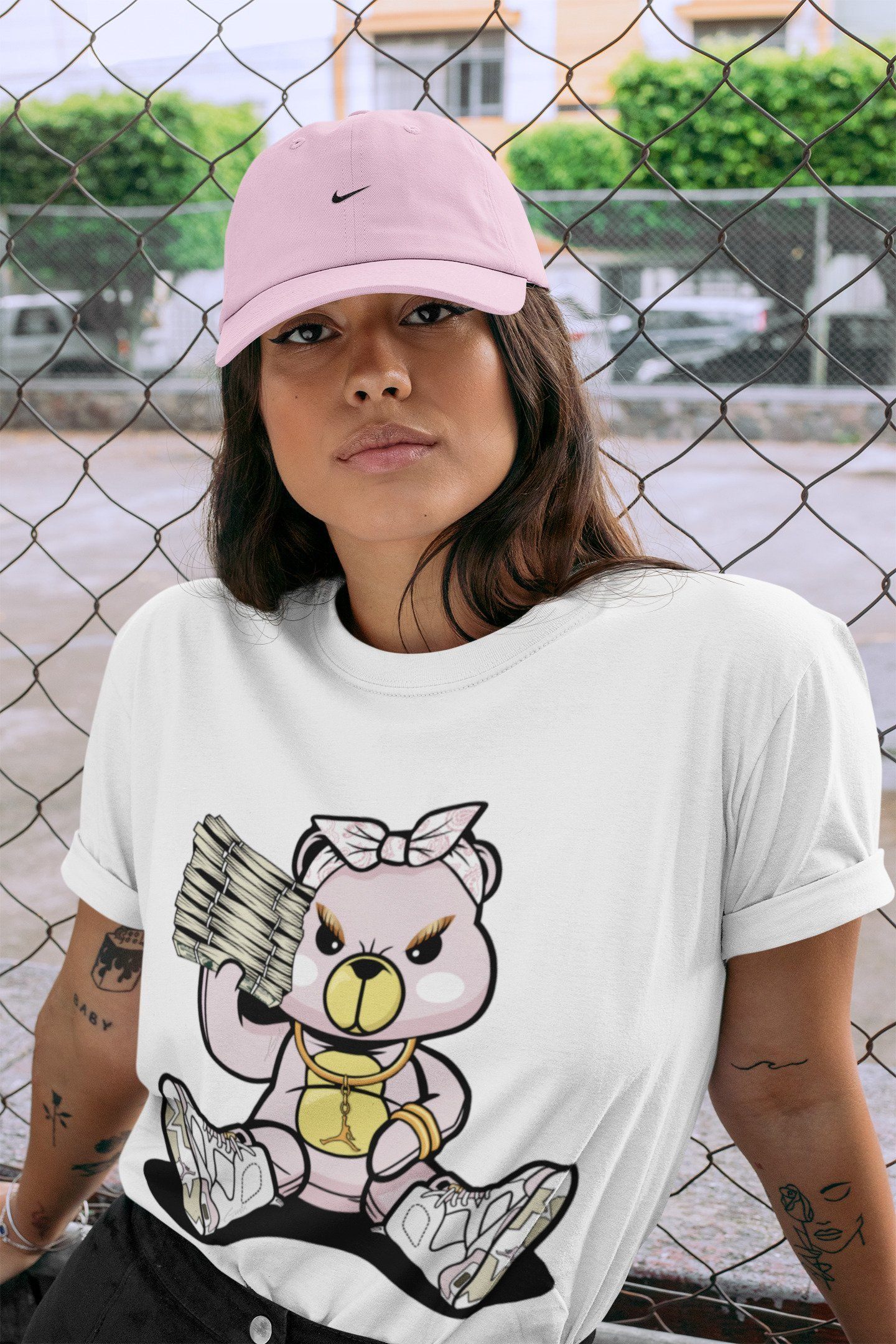 Jordan 6 Gold Hoops Shirt To Match Jordans Bad Baby Bear Sneaker Tees Jordan 6 Gold Hoops Drip Gear Zone Sneaker Matching Clothing Unisex Shirts