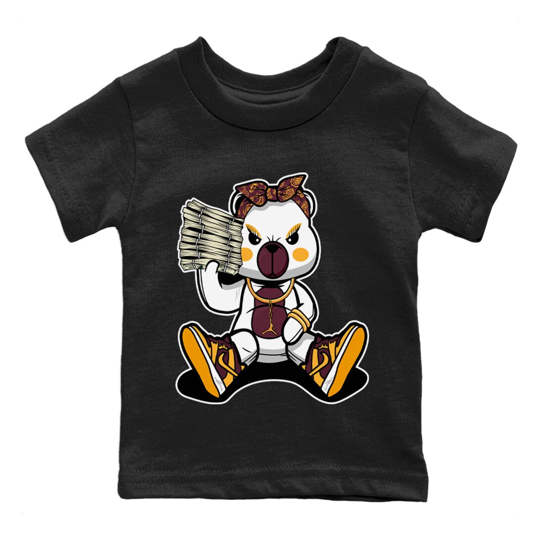 Dunk Arizona State Sneaker Match Tees Bad Baby Bear Sneaker Tees Dunk Arizona State Jordan to match sneaker T-Shirt Kids Shirts