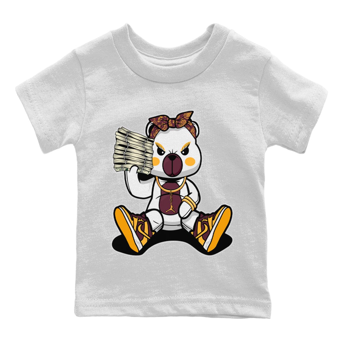 Dunk Arizona State Sneaker Match Tees Bad Baby Bear Sneaker Tees Dunk Arizona State Jordan to match sneaker T-Shirt Kids Shirts