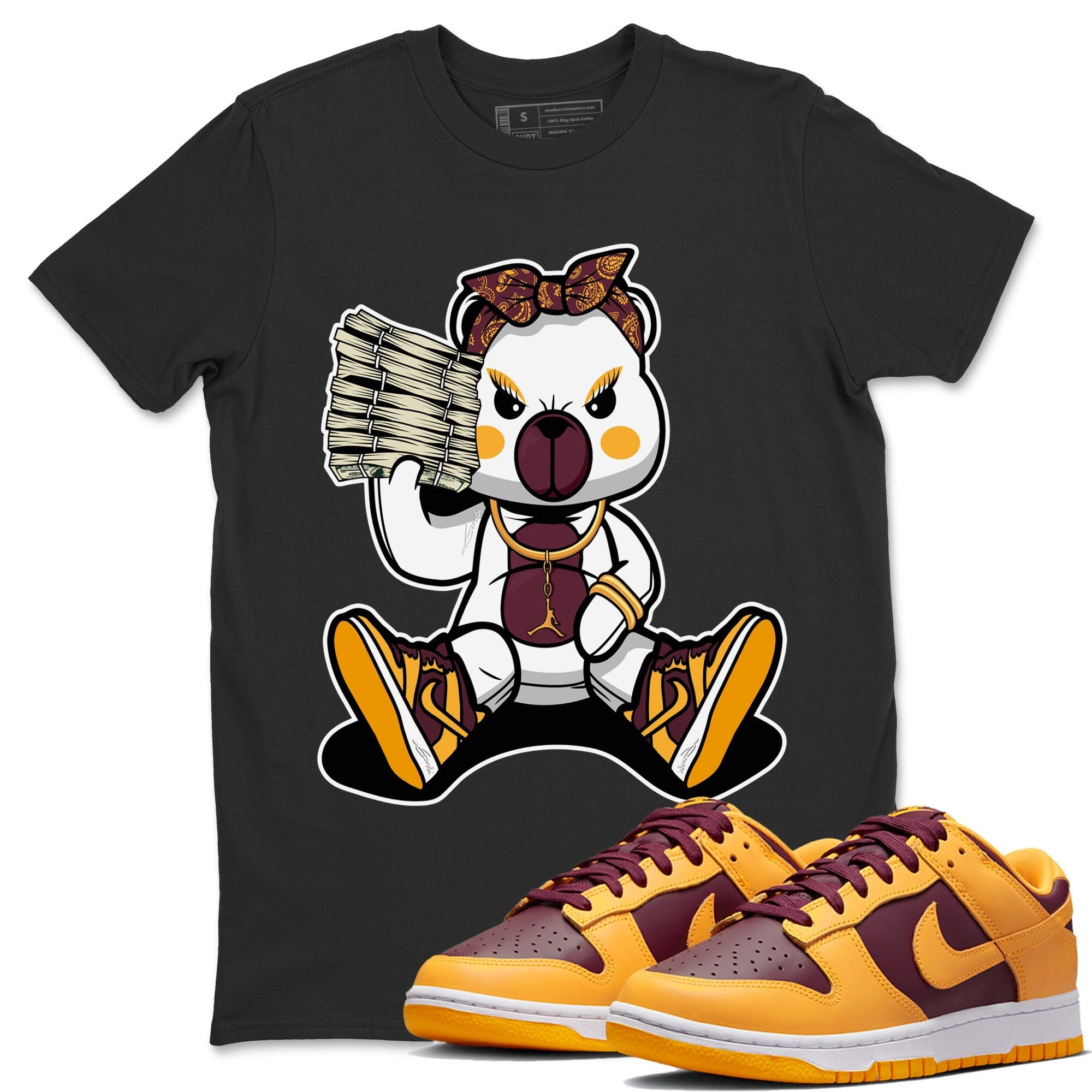Dunk Arizona State Sneaker Match Tees Bad Baby Bear Sneaker Tees Dunk Arizona State Jordan to match sneaker T-Shirt Crew Neck Shirts