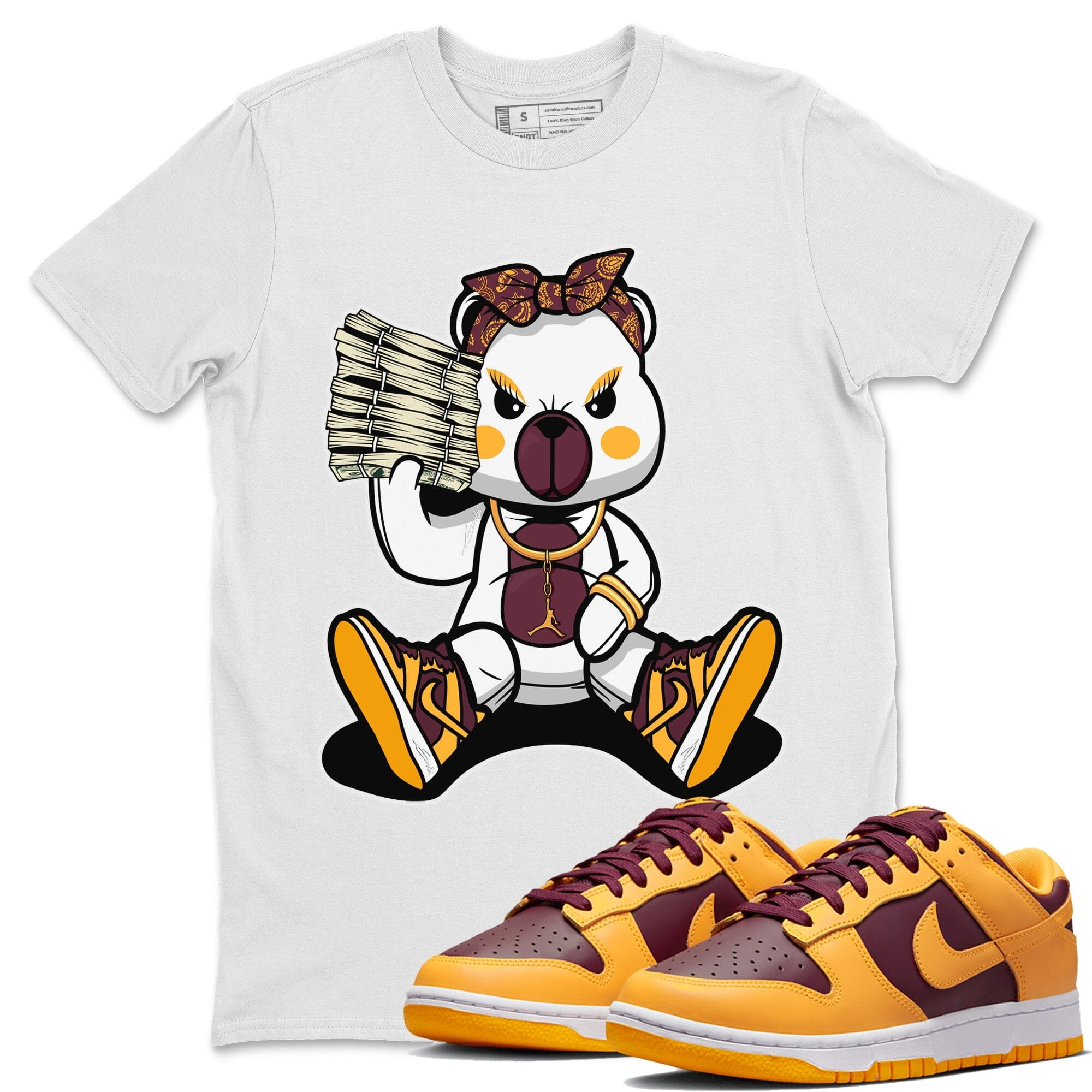 Dunk Arizona State Sneaker Match Tees Bad Baby Bear Sneaker Tees Dunk Arizona State Jordan to match sneaker T-Shirt Crew Neck Shirts