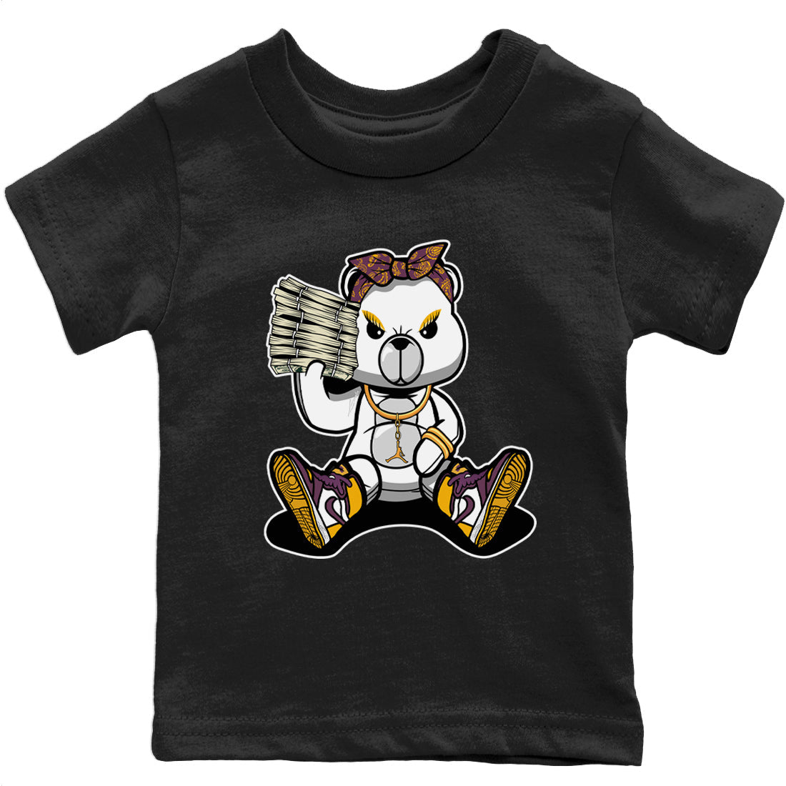 Jordan 1 Brotherhood Sneaker Matching T-Shirt Bad Baby Bear Sneaker Tees Jordan 1 Brotherhood Sneaker Release Tees Kids Shirts
